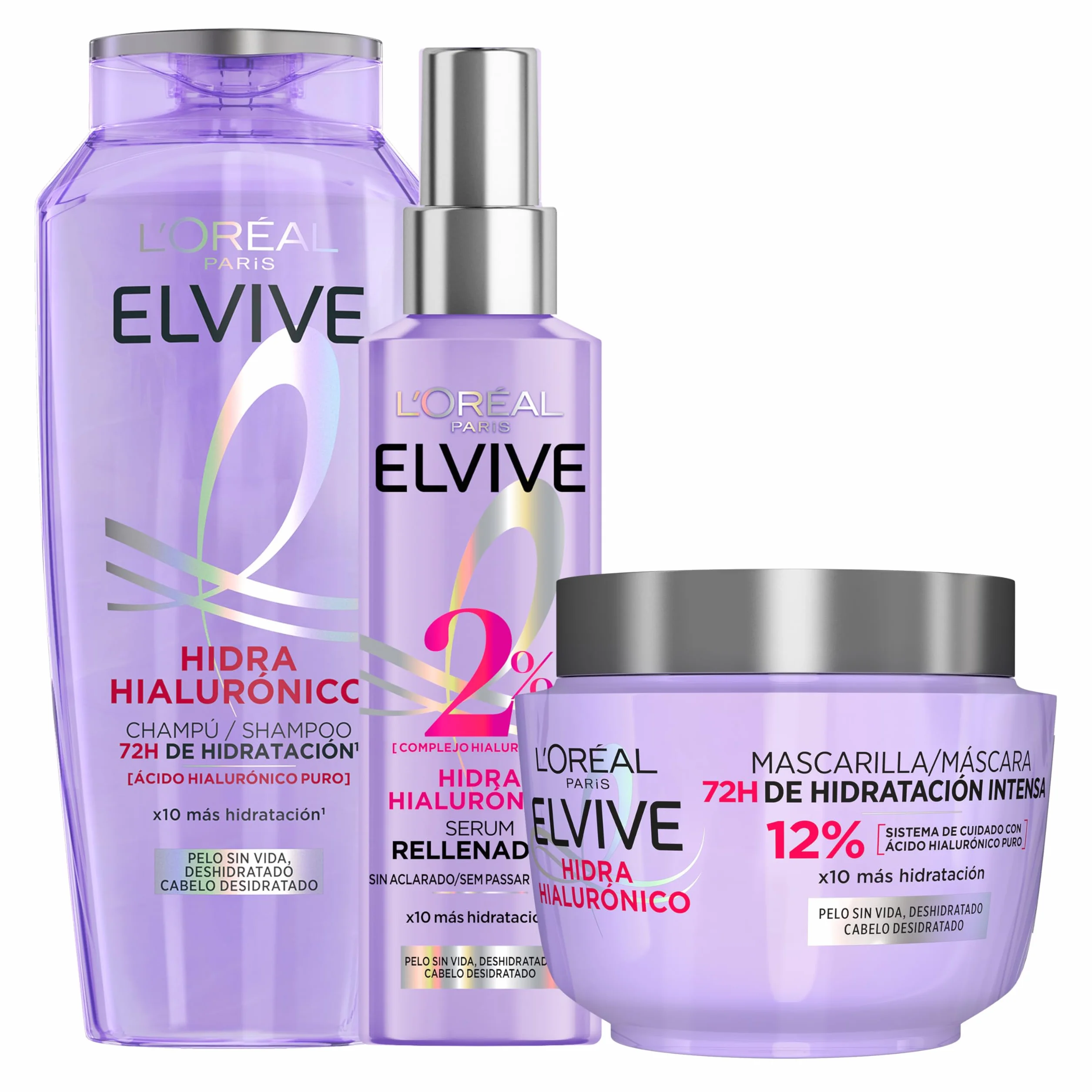 L'Oréal Paris Elvive Hyaluron Mascarilla 300Ch250+Siero, Paese d'origine: ‎Spagna