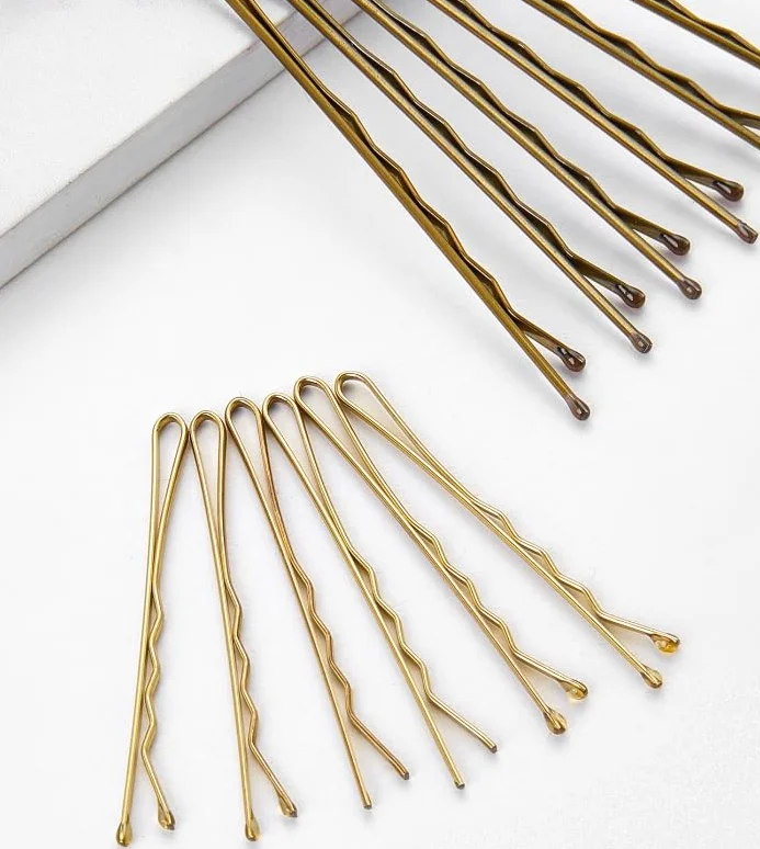 GOOD STUFF Forcine in metallo per capelli. 30 pezzi di fermagli da 5 cm per acconciature capelli. (Biondo)