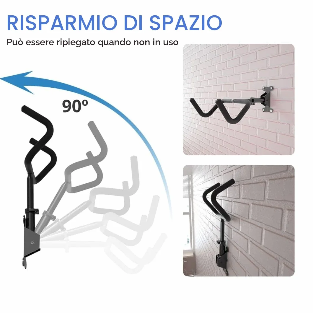 Pieghevole Imbottito Supporto per Bicicletta da Parete