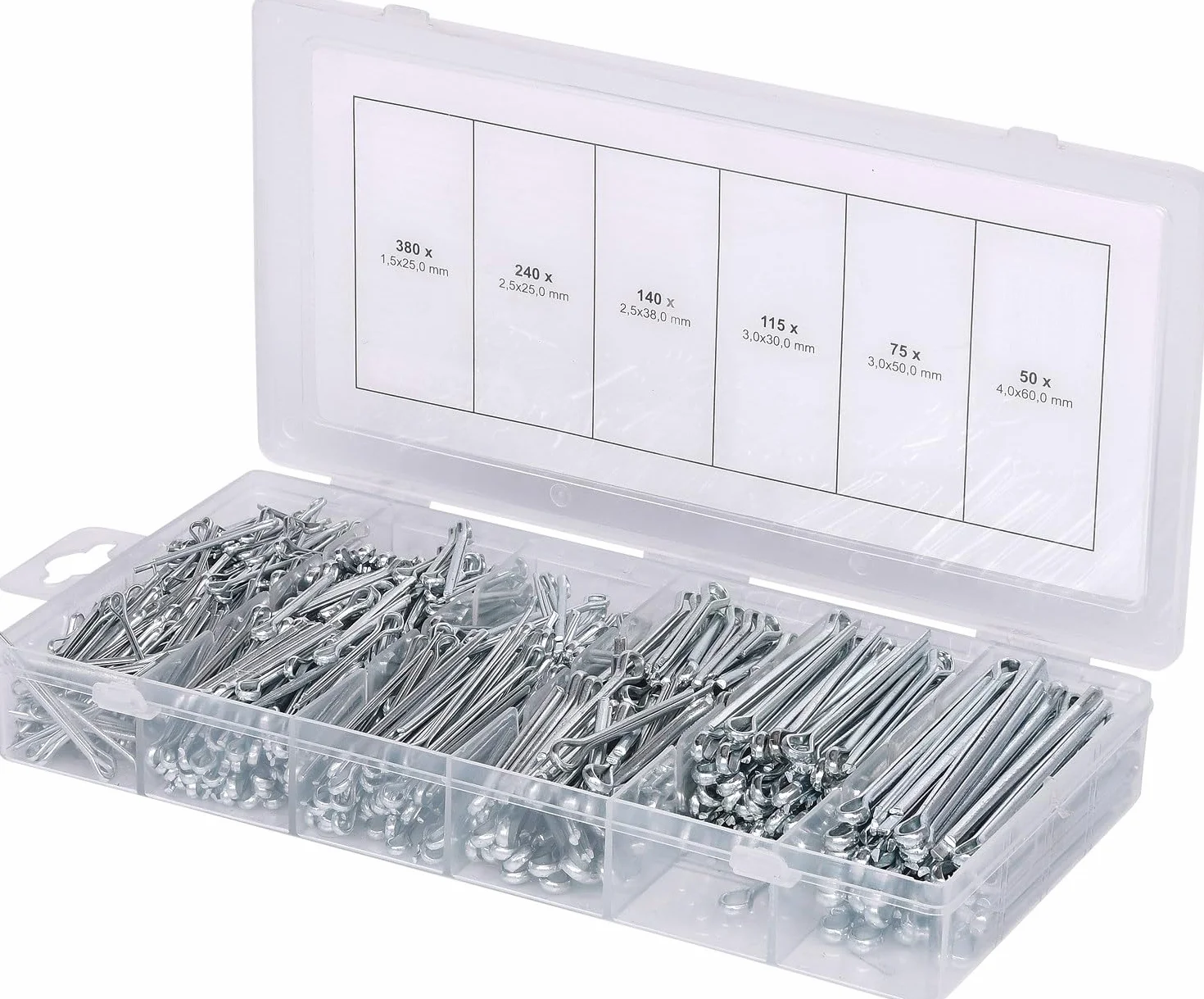 KS Tools Assortimento di coppiglie 1000 pz