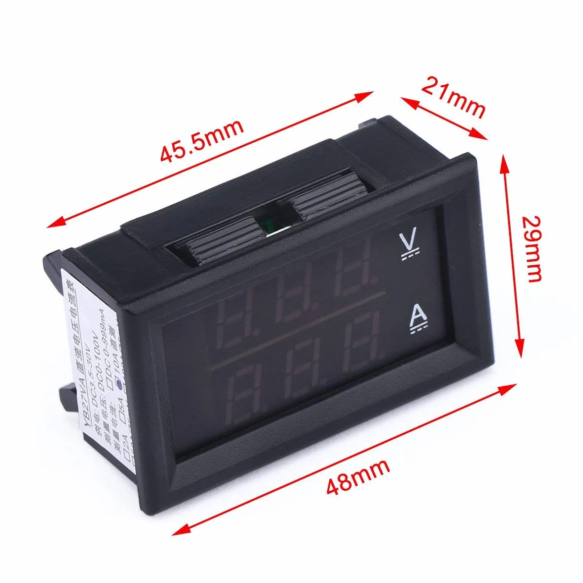 DEOK Digitale LED Voltmetro Amperometro 100V 10A DC Corrente Tensione Tester da Pannello 2in1