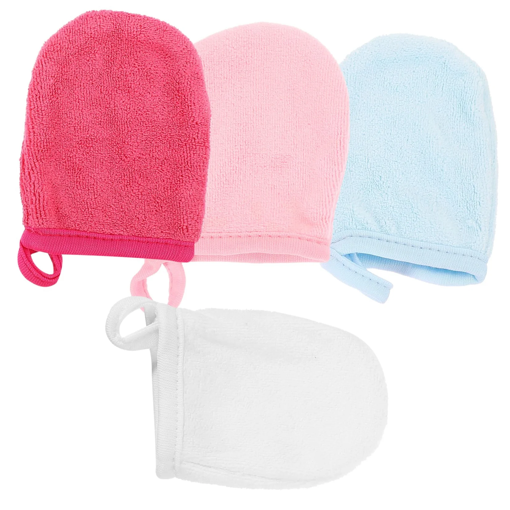 WOONEKY 16 Pz Pulizia Delle Punte Delle Dita Asciugamani Per Il Viso Scrub Esfoliante Viso Guanti Per Il Trucco Del Salviette in Microfibra Per Lavare Il Fibra Superfine