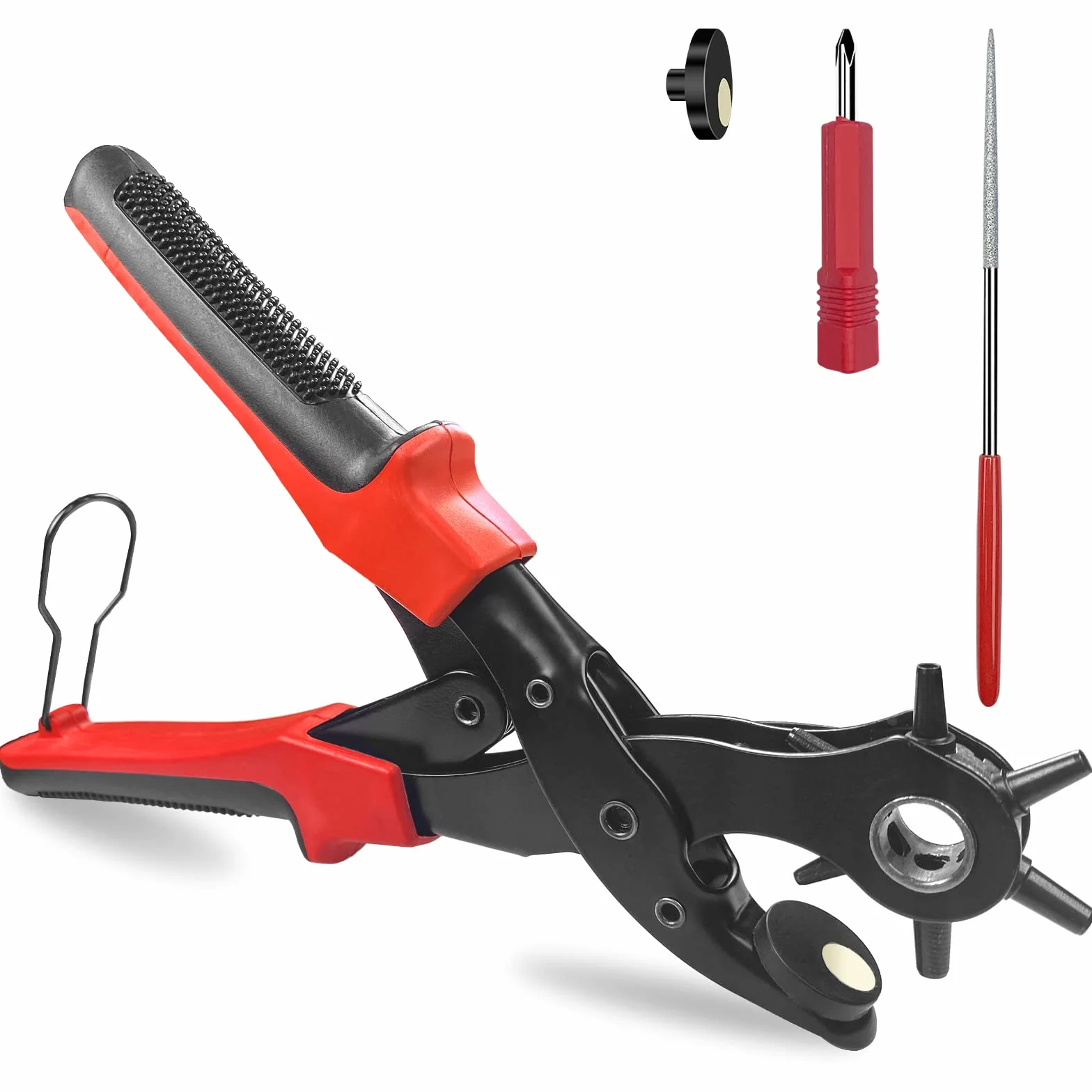Newaner pinza fustellatrice 2-4.5 mm 6 fori intercambiabili rotondo per cinture pelle