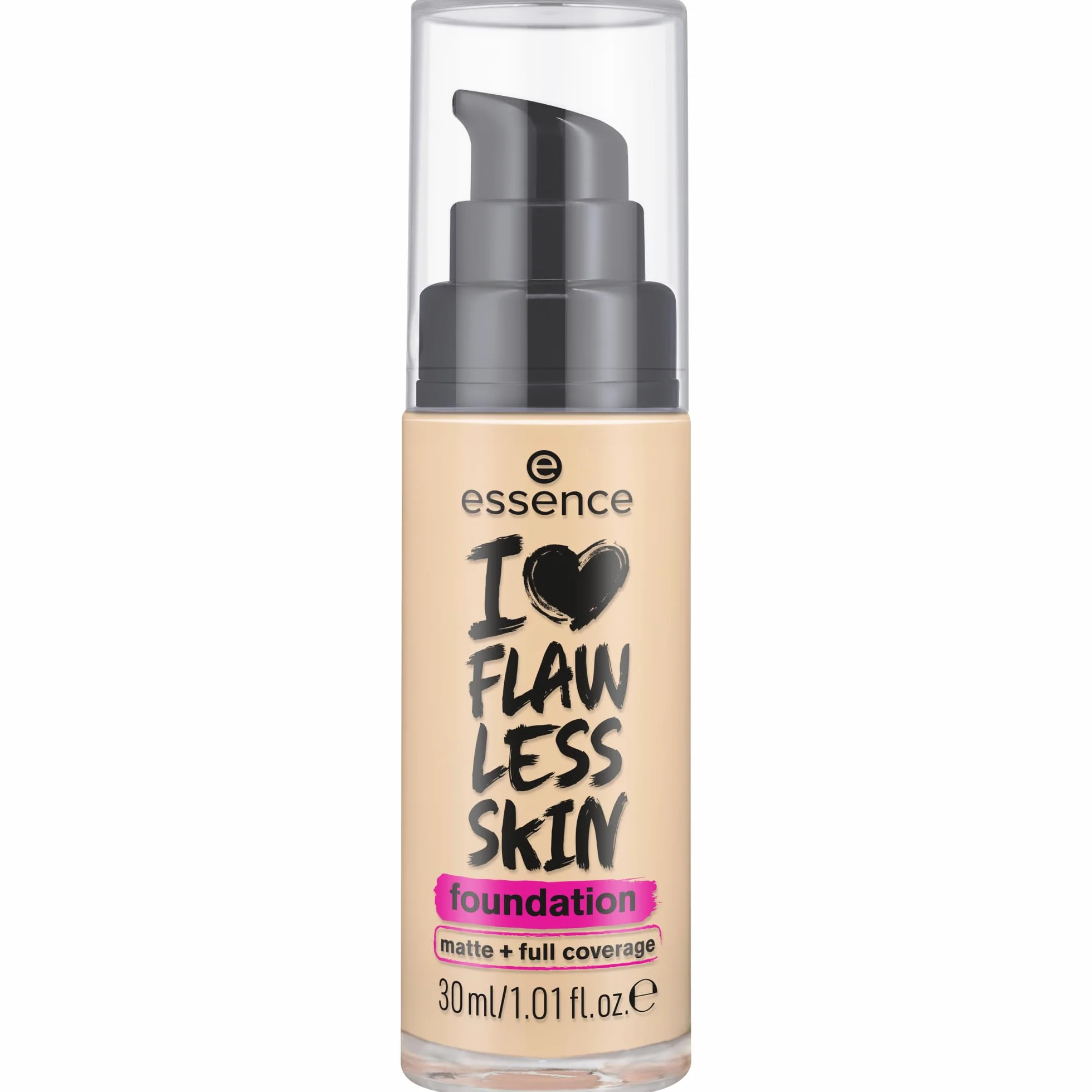 essence Fondotinta I LOVE FLAWLESS SKIN, lunga durata, opacizzante, risultato istantaneo, opaca (30ml)