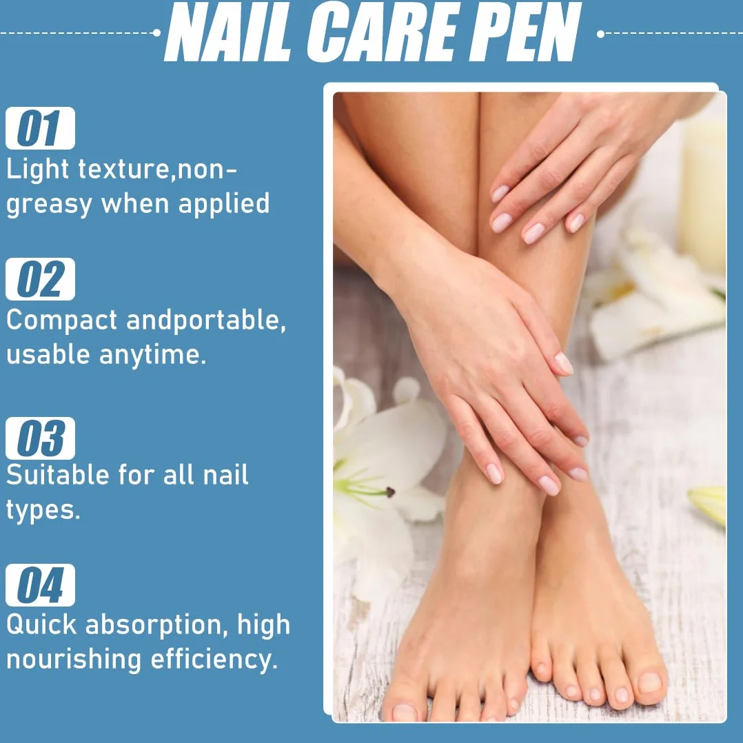 Penna per la Cura delle Unghie, Ingredienti Naturali, Ammorbidisce la Cuticola e Ripristina la Naturale lucentezza delle Unghie, 3 ml