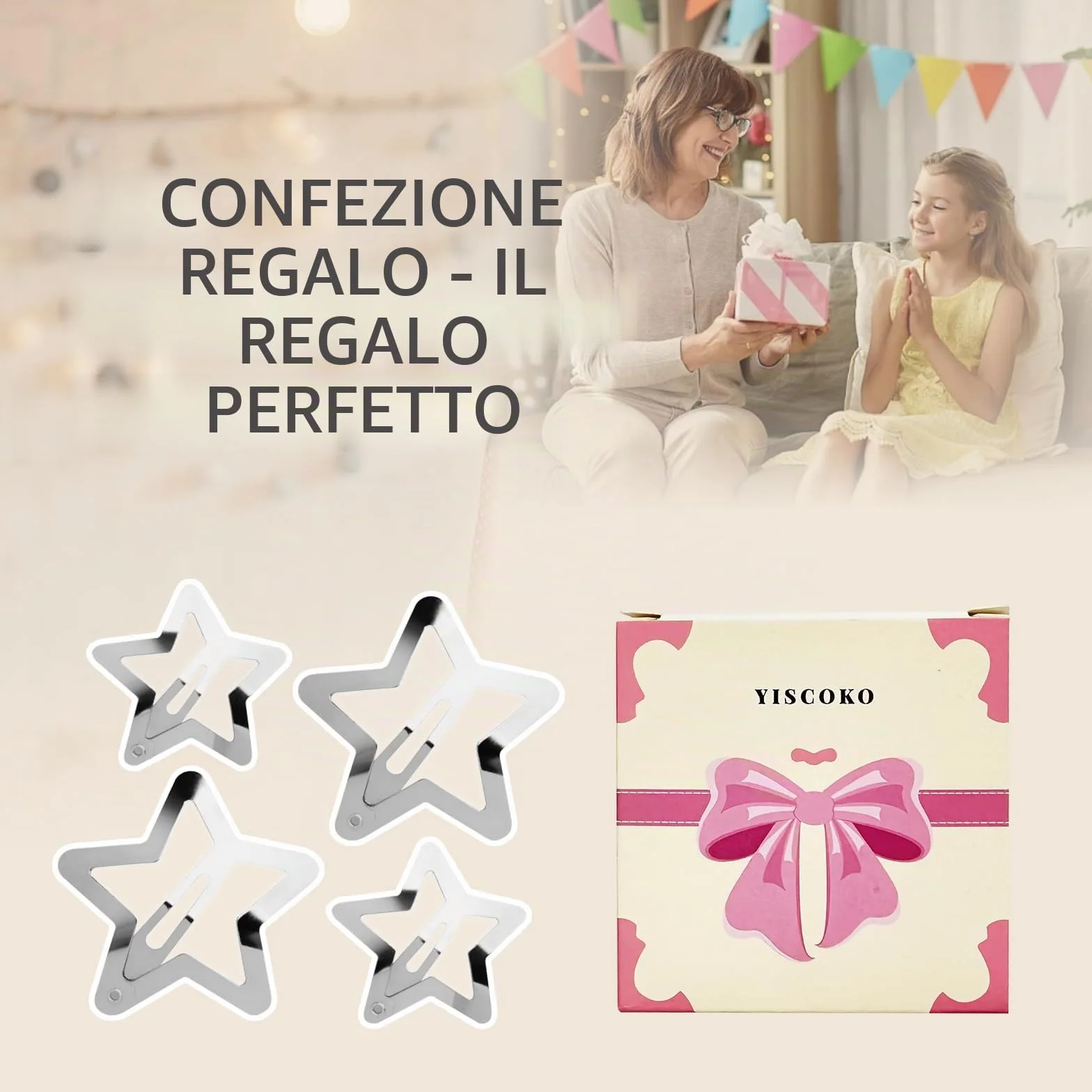 Fermagli per capelli Y2K a forma di stella, color argento, graziosi, accessori per capelli per ragazze, forcine per capelli per donne e ragazze (20 pezzi)