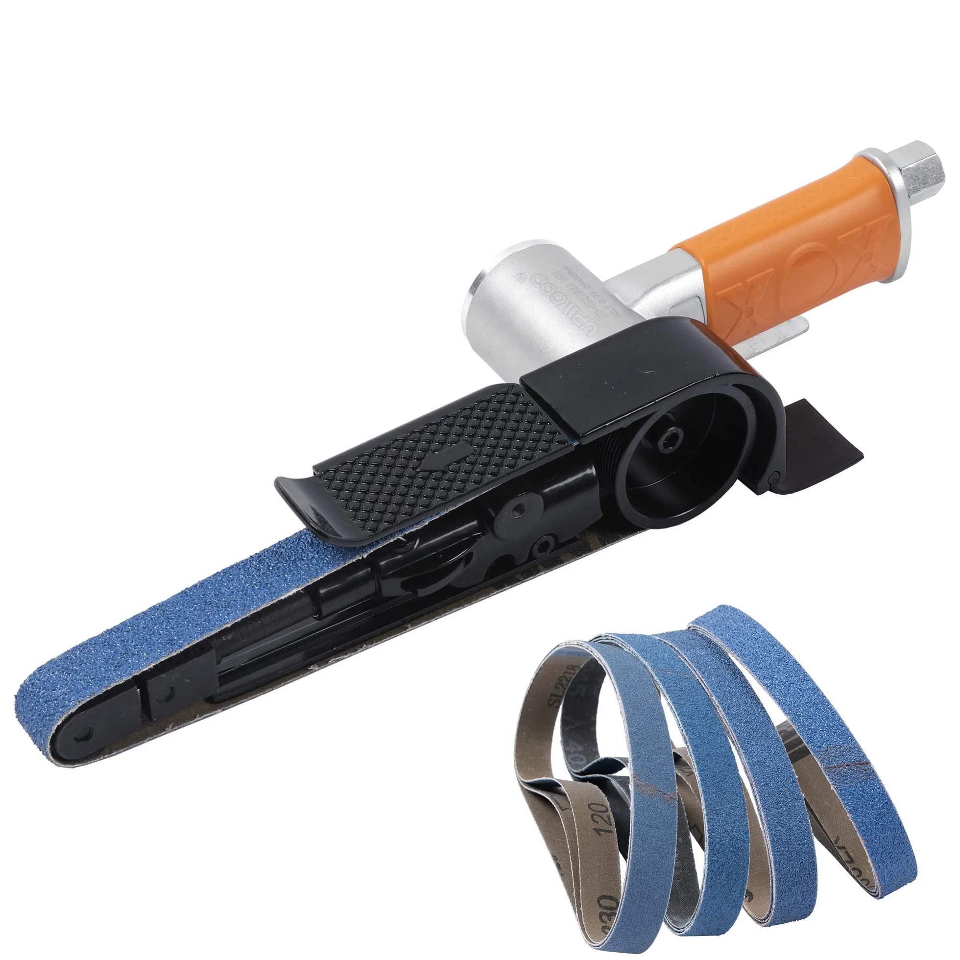 Levigatrice a nastro pneumatica 3/4" x 2-1/2" con 20 cinghie