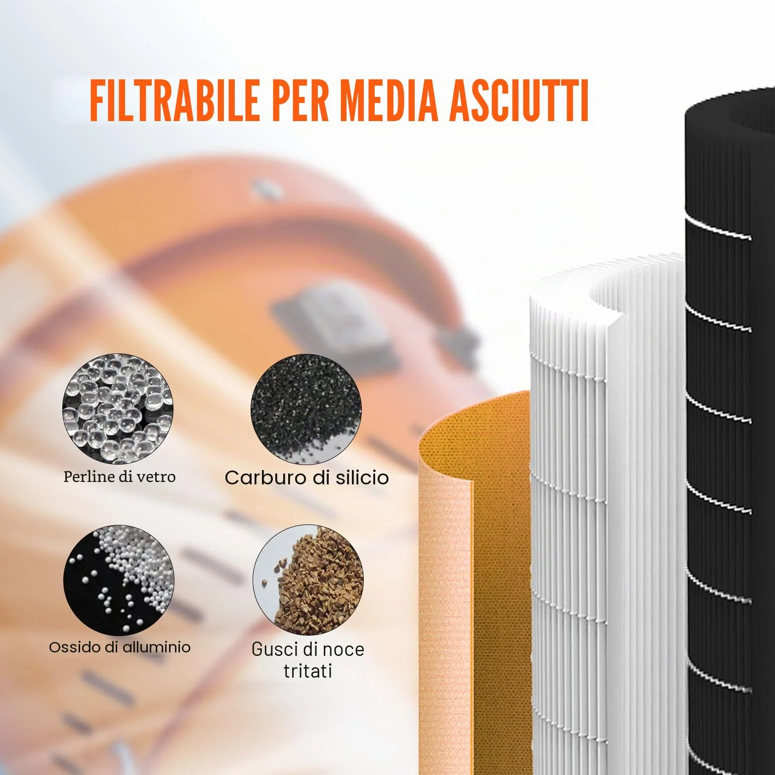 VEVOR Sistema di raccolta polveri 1450 W 1,8 galloni per sabbiatrici