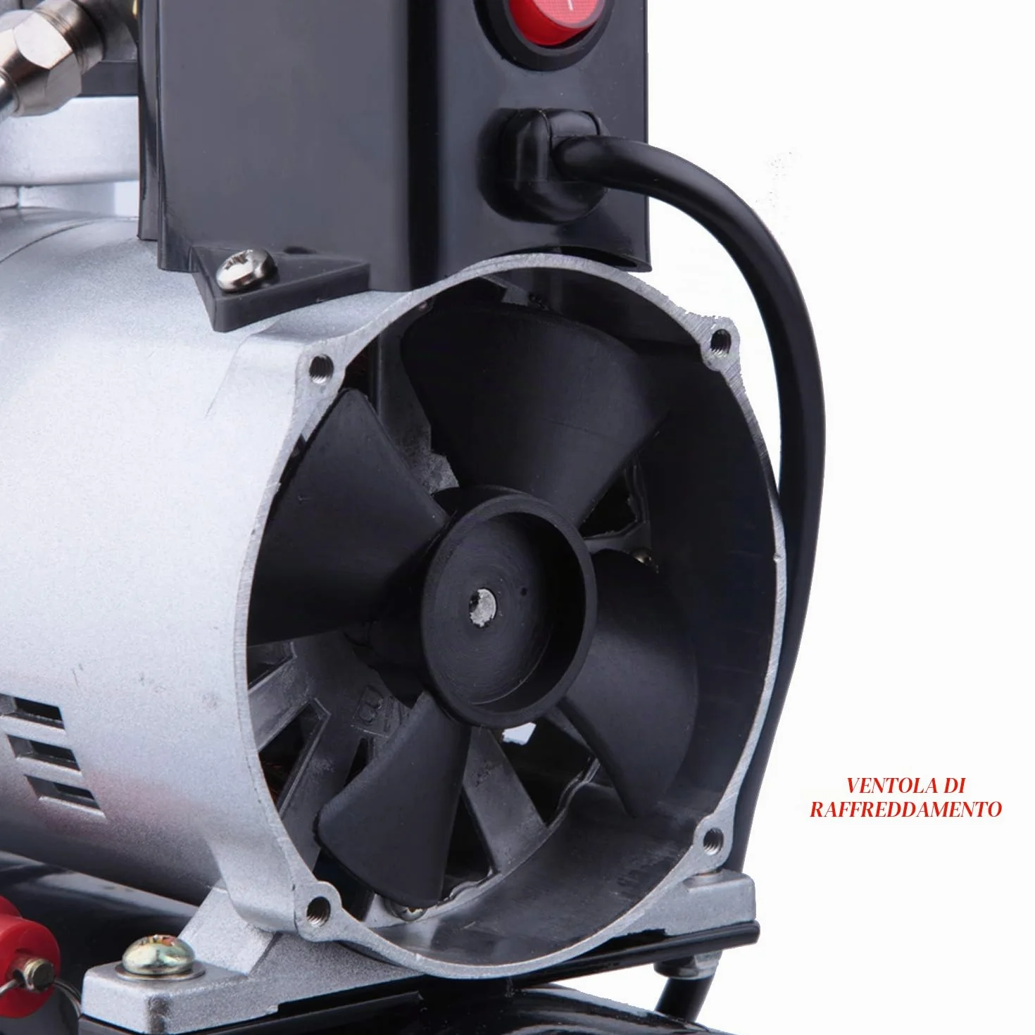 Timbertech ABPST08 Pistone Olio Compressore Aerografo Silenzioso Ventola Raffreddamento