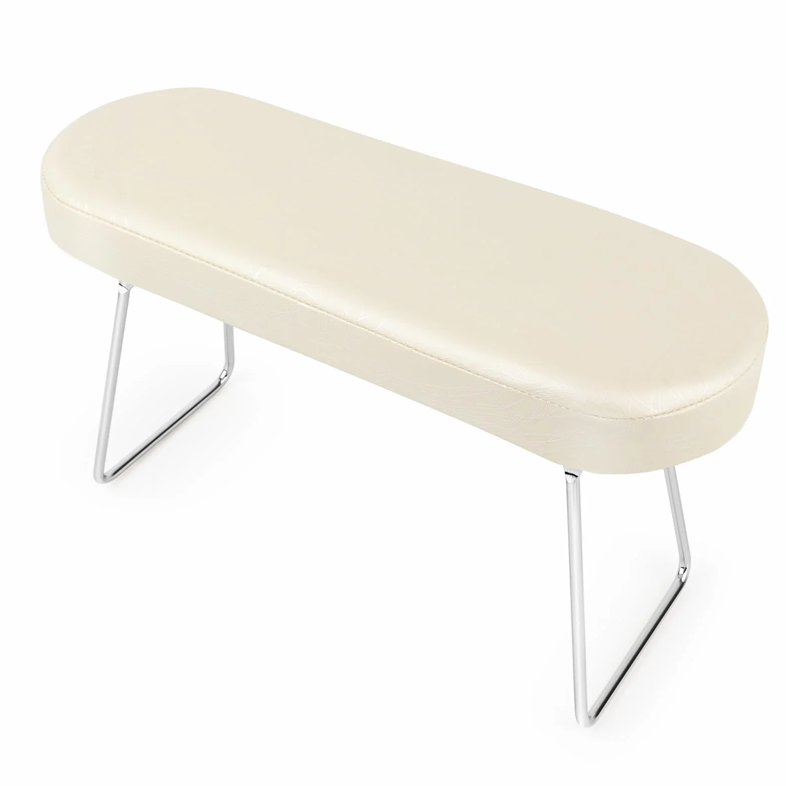 Poggiamano Per Unghie, RISVOWO Pads Unghie In Pelle Pu, Poggia Mani Per Unghie Antiscivolo, Supporto Pieghevole, Spugna Morbida, Cuscino Per Mani Impermeabile Per Studio Di Unghie,Poggia Mani (Bianca)