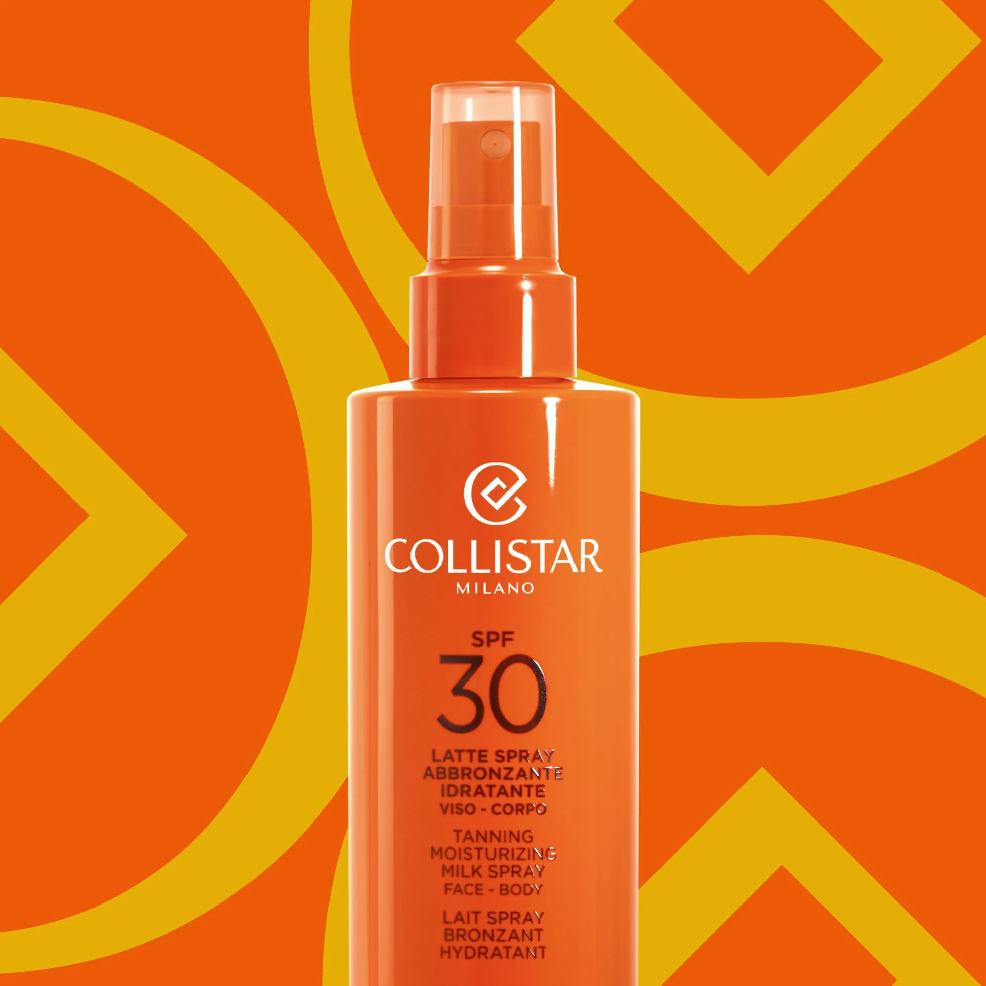 Collistar Latte Spray Solare Abbronzante Idratante SPF 30, Protezione Solare Alta, Spray Corpo e Viso, Protegge, Idrata e Favorisce l’Abbronzatura, Resistente all’Acqua, 200 ml