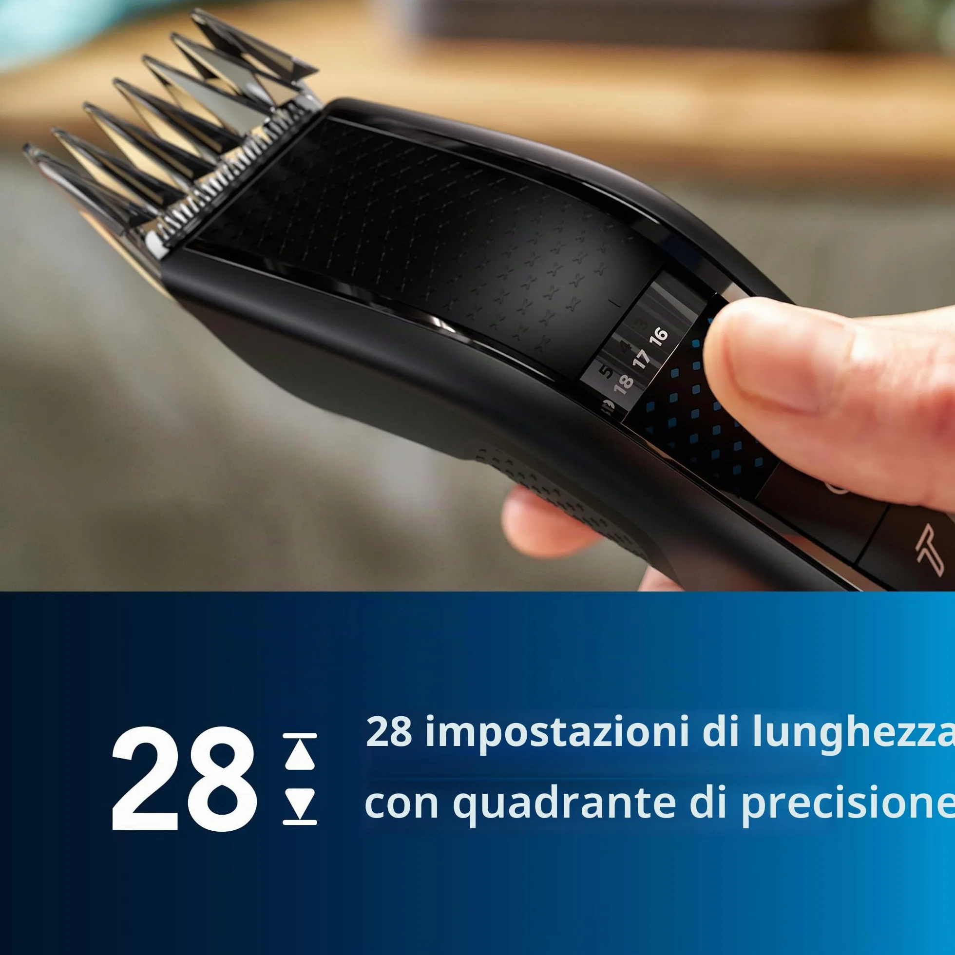 PHILIPS Hair Clipper Serie 7000 Regolacapelli Con Tecnologia Trim-N-Flow Pro, Modello Hc7650/15, Argento Nero