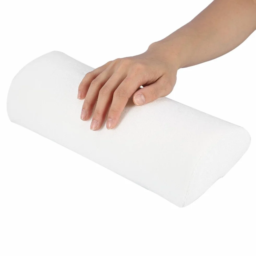 10 colori Hand Cusion, durevole Salone del riposo a mano Cuscino rimovibile lavabile Nail Art Soft Sponge Arm Rest resto del braccio(bianco)
