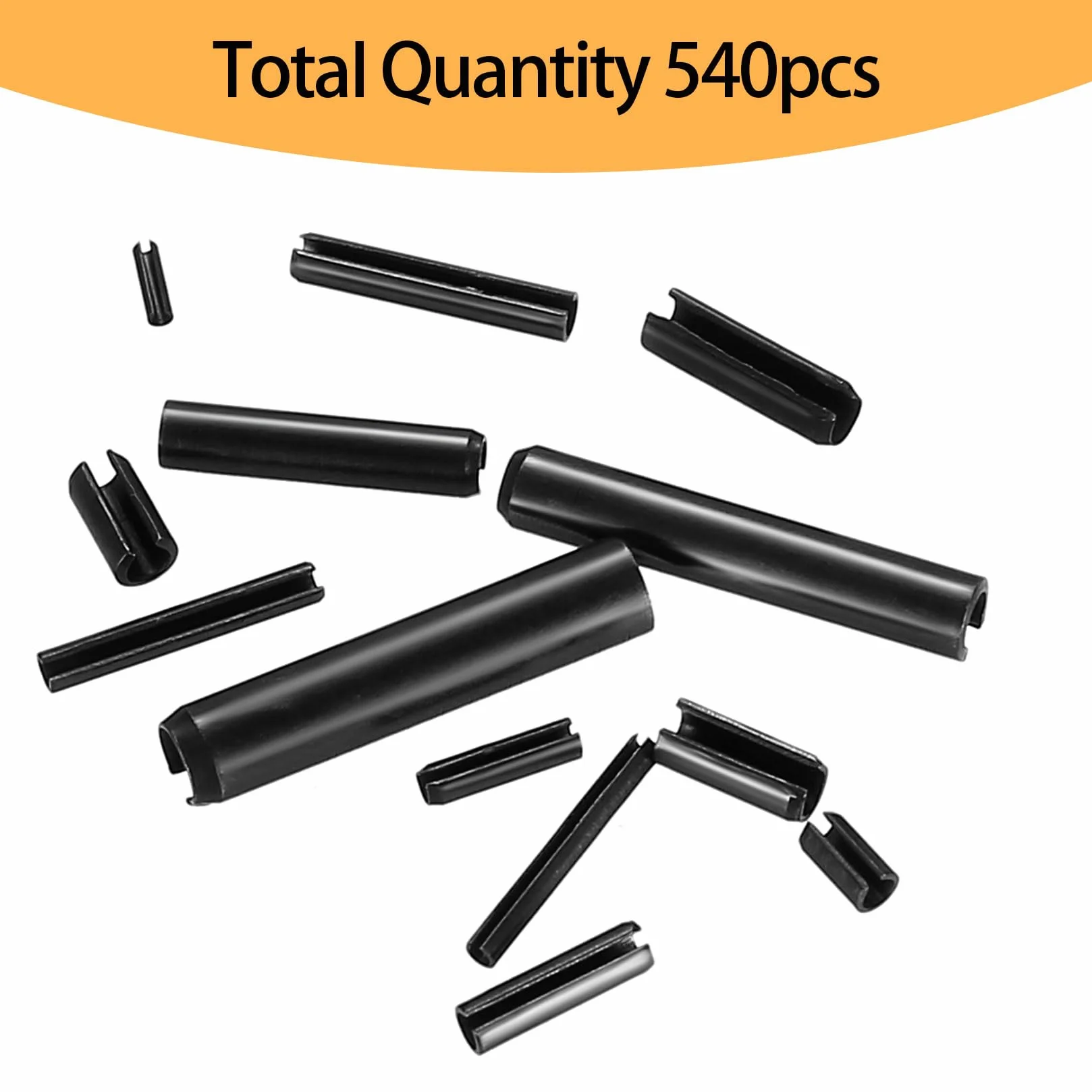 Spannstift Hohlsplinte Set 540 Stk Manganstahl M1.5/M2/M2.5/M3/M4/M5/M6