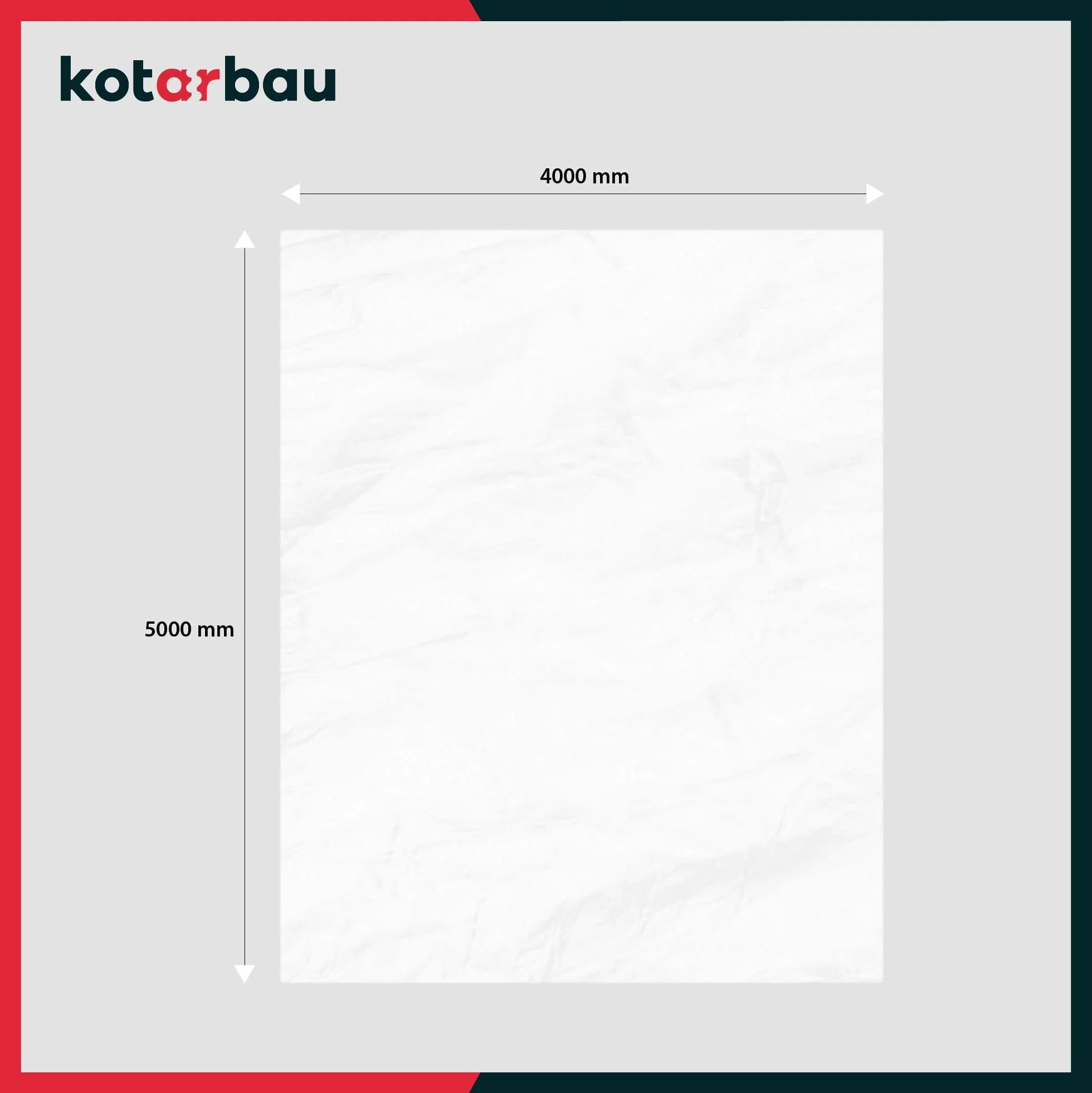 KOTARBAU Set di 6 Telo Copritutto Per Imbianchino Polietilene 4 x 5 m Trasparente