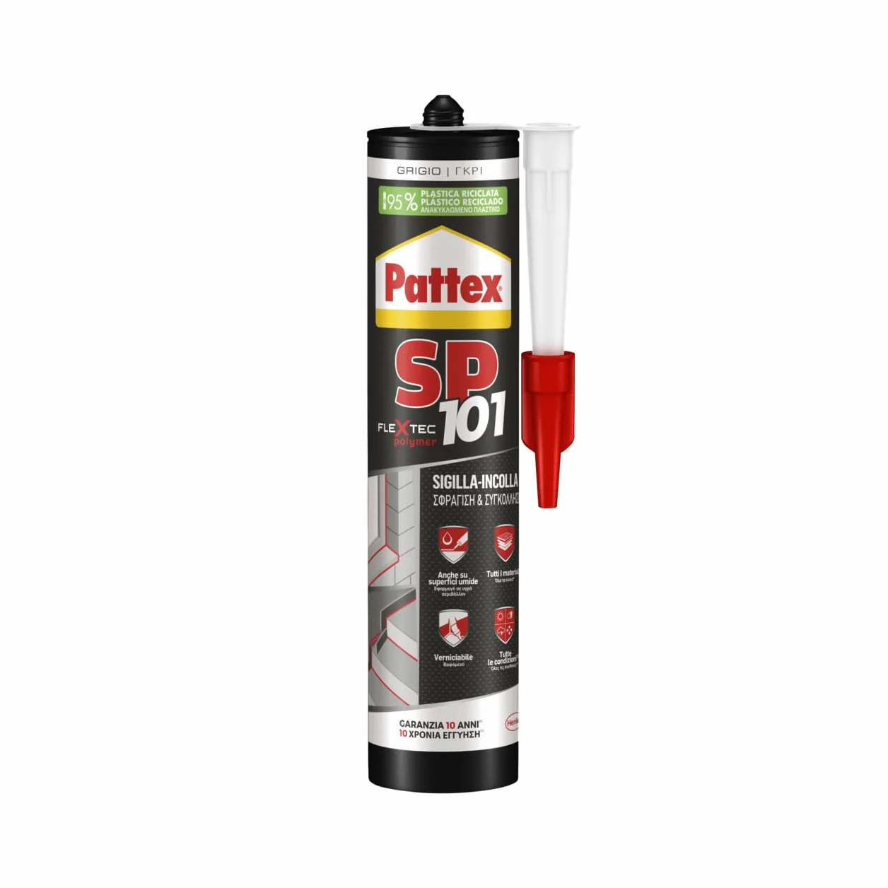 Pattex Sigillante Polimerico SP101 Multimateriale UV Resistente Cartuccia 280 ml