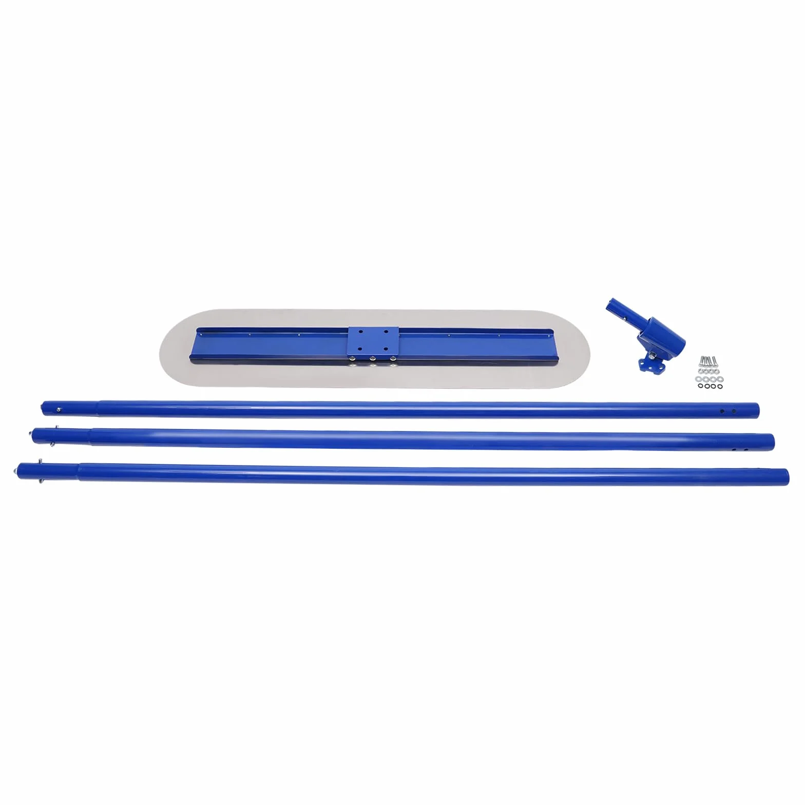 Distributore per calcestruzzo 120x30 cm acciaio manici 1,8 m intonacatura blu
