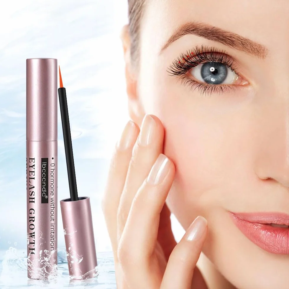 Siero per ciglia - Siero naturale per la crescita delle ciglia e sopracciglia più lunghe e spesse, vegano e cruelty-free - Niacinamide, estratto di foglie di centella asiatica (8 ml rosa)