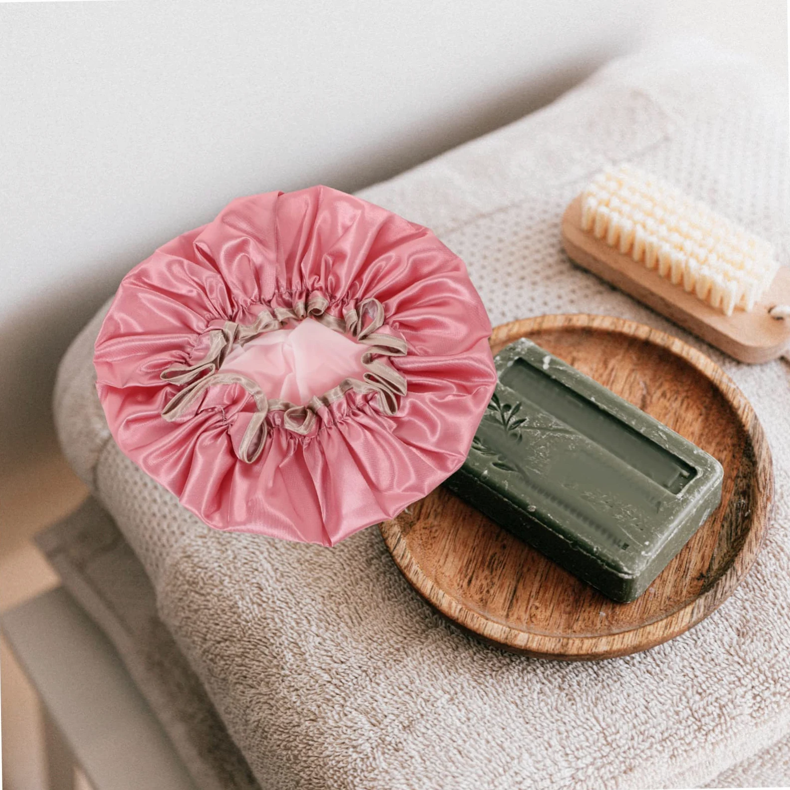 FOMIYES 3 Set di Cuffie da per Donna a Doppio Morbide E Traspiranti con Accessorio per La Bellezza della Spa 3 Pezzi*3