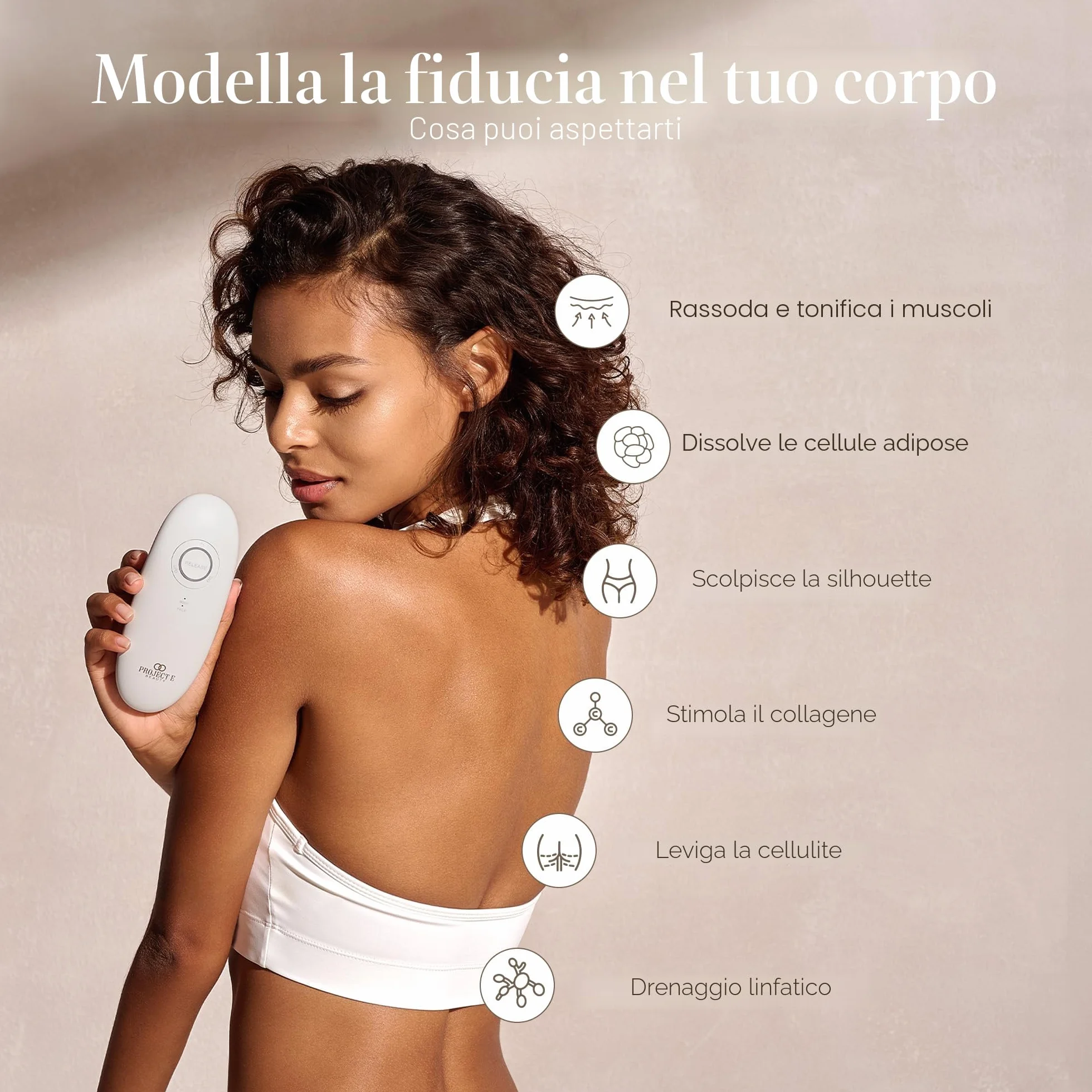 Contorno Corpo a Vuoto SERA di Project E Beauty | EMS | Terapia a Luce LED | Riduzione del Grasso Corporeo | Tonificazione e Rassodamento | Modellamento e Scolpitura | Miglioramento della Circolazione