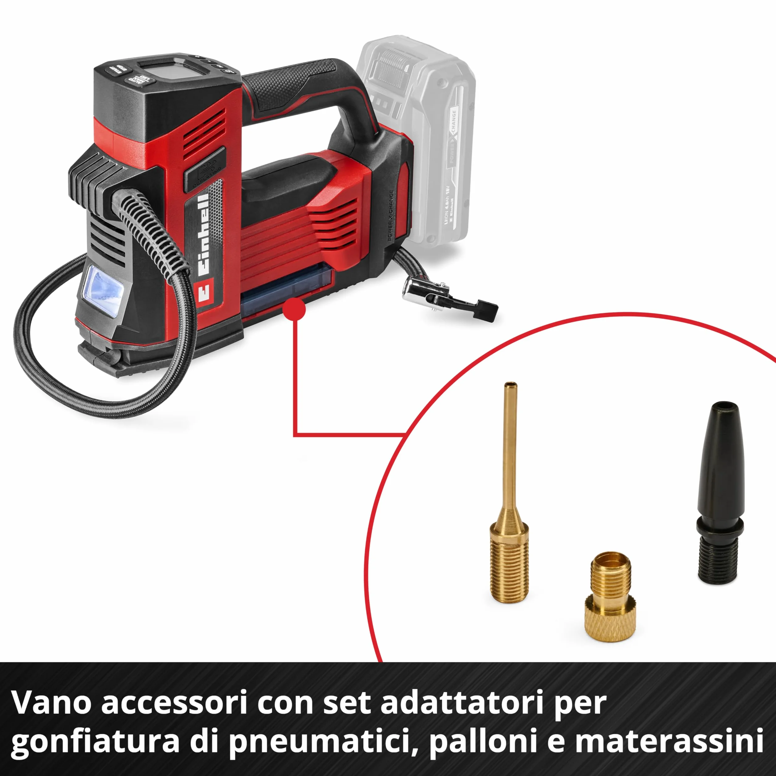 Einhell CE-CC 18/23 Li OF-Solo Power X-Change Compressore per auto a batteria 18 V 11 bar