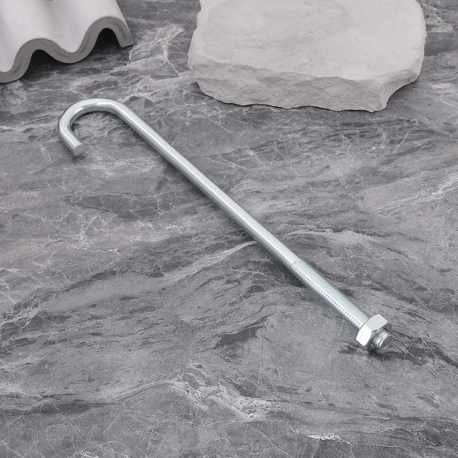 Bulloni a gancio M10 filettati gambo lungo 250 mm industriali
