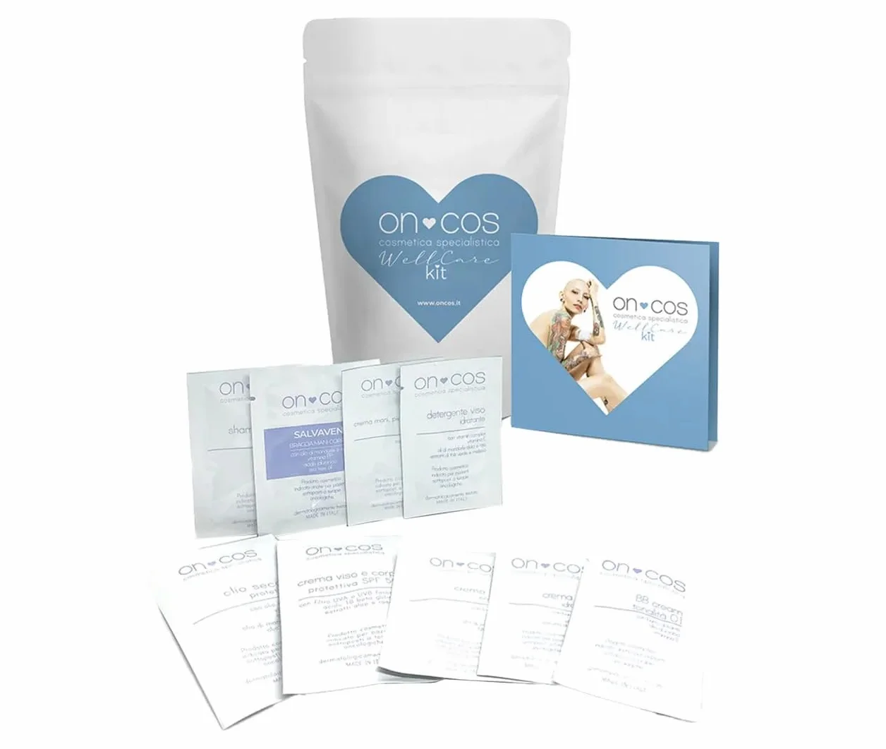 Oncos Well Care Kit per Pelle Sensibile: Crema Viso e Corpo, Detergente, BB Cream, Olio Secco, Shampoo, Salvaven, Crema Mani-Piedi Unghie