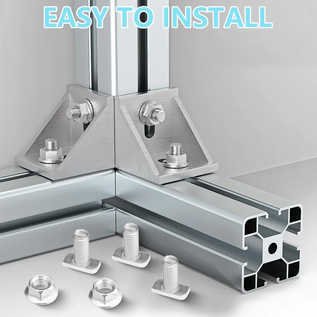 Viti a testa martello M10 x 25 mm in acciaio inox A2-70 T con dadi a flangia per binari solari PV, 10 pezzi