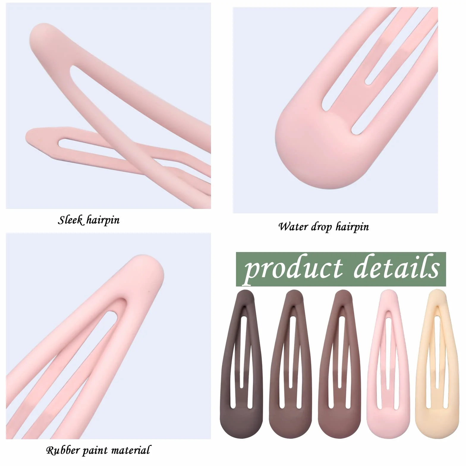 Fermagli Capelli Bambina 5 cm Metallo 30 Pezzi Colorati