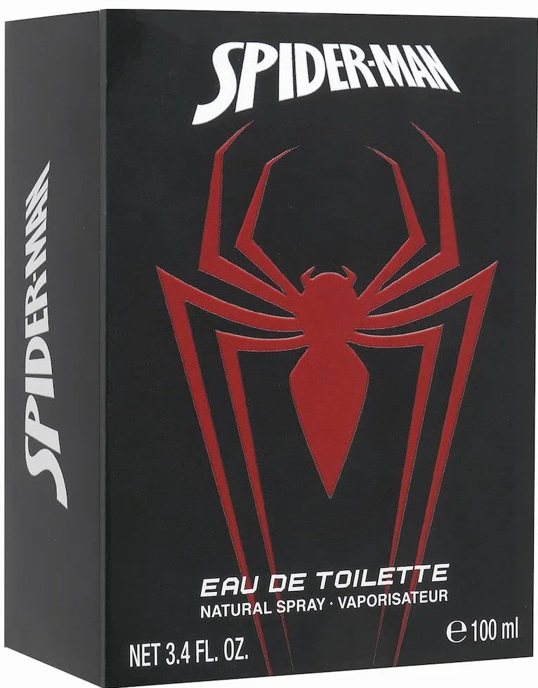 Spiderman - Profumo per bambini in bottiglia di vetro fresco (100 ml) - Regalo Marvel per ragazzi, profumi per bambini e adulti