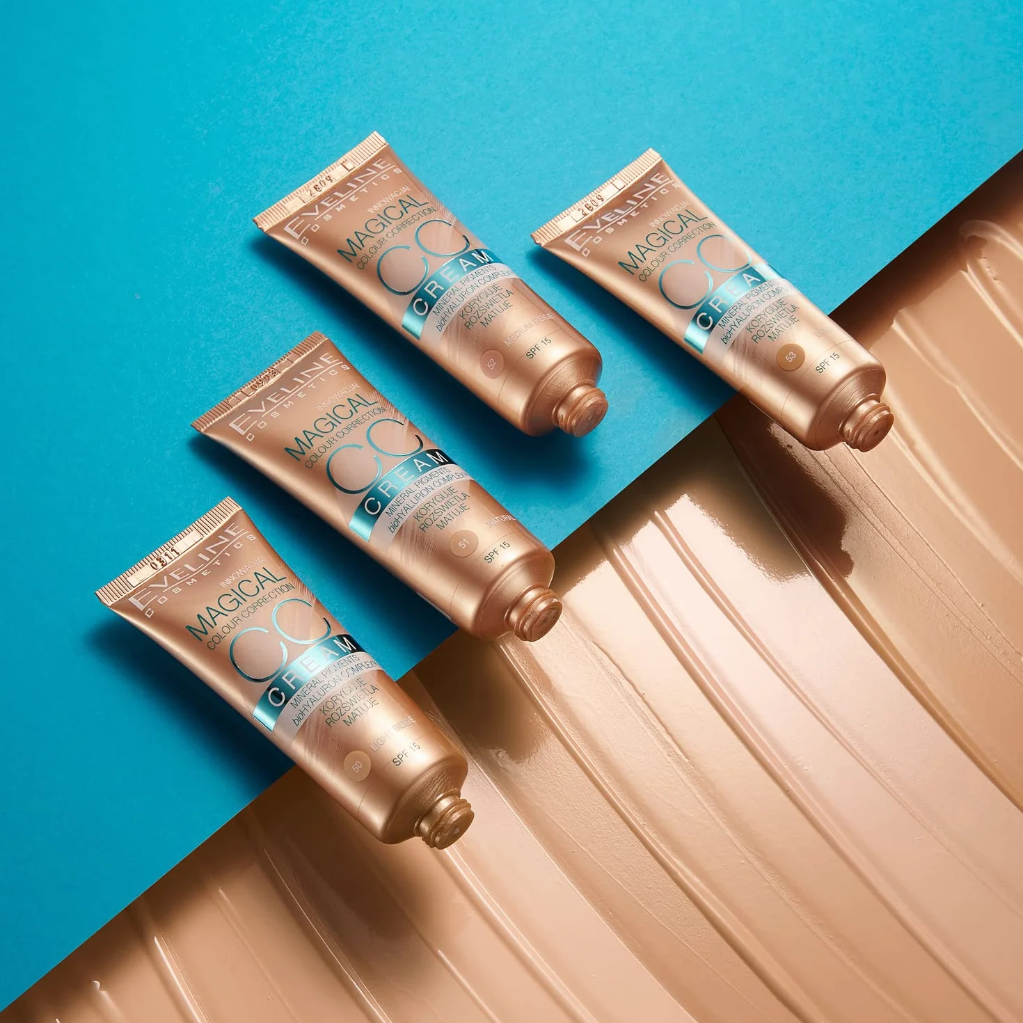Eveline Cosmetics Crema CC Correttore Magico - Tonalità 53 Beige - Fondotinta Multifunzionale per Tutti i Tipi di Pelle - 30ml