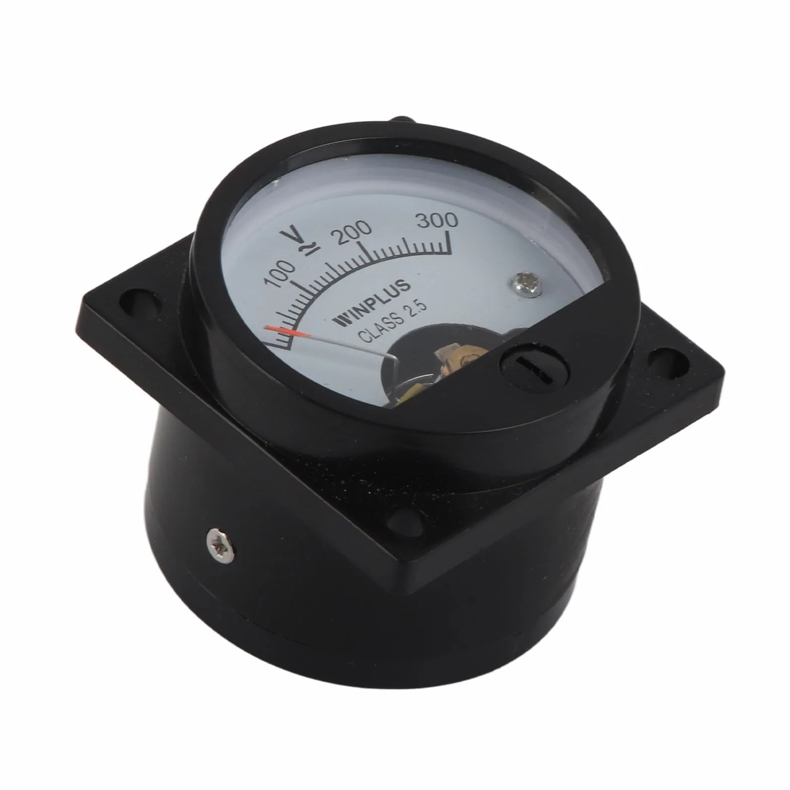 Voltmetro Analogico Pannello Quadrante Rotondo ABS SO‑45 AC 0‑300 V Nero