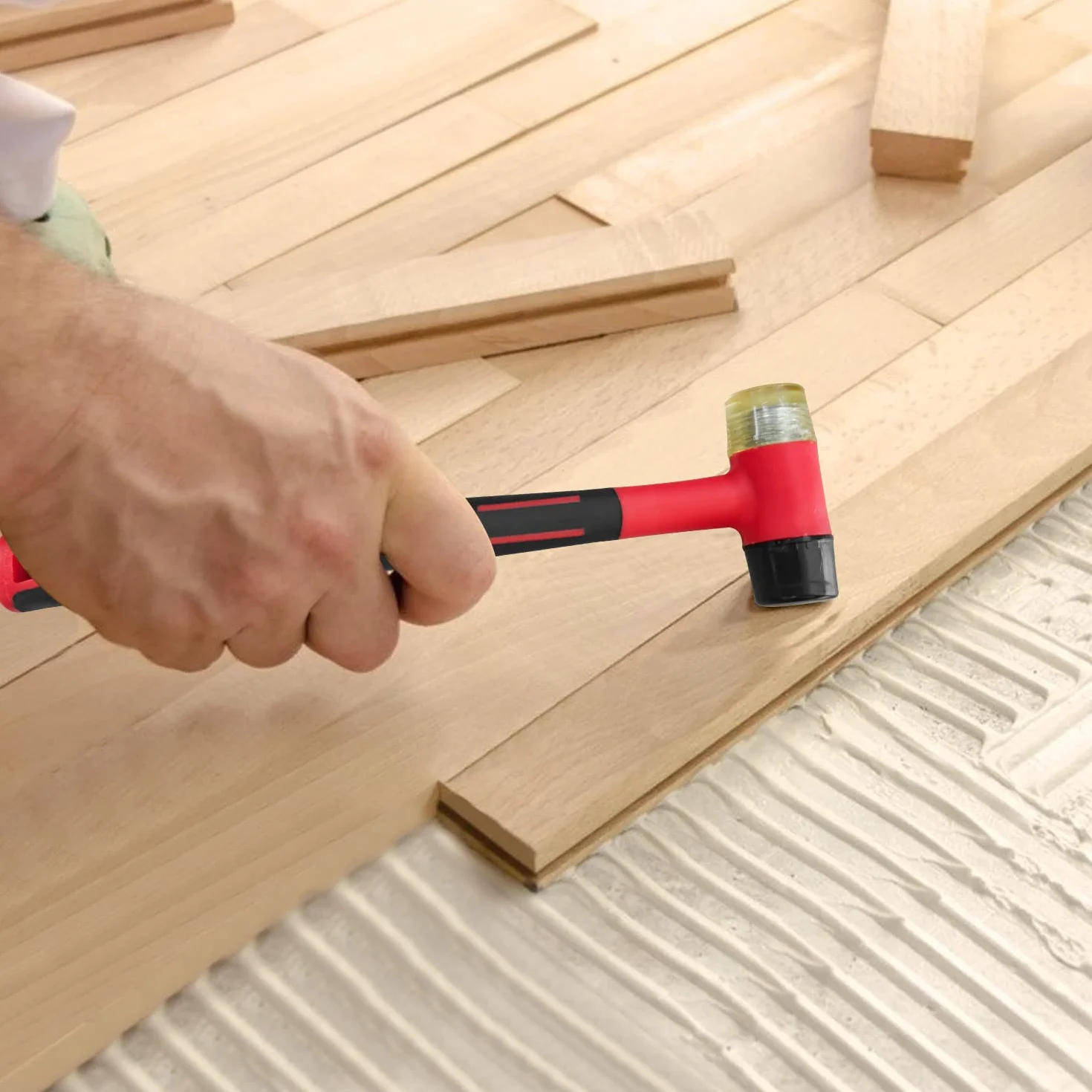 Martello Gomma Doppia Testa 25mm Mazza Protettiva Cuoio Legno Gioielli Plastica