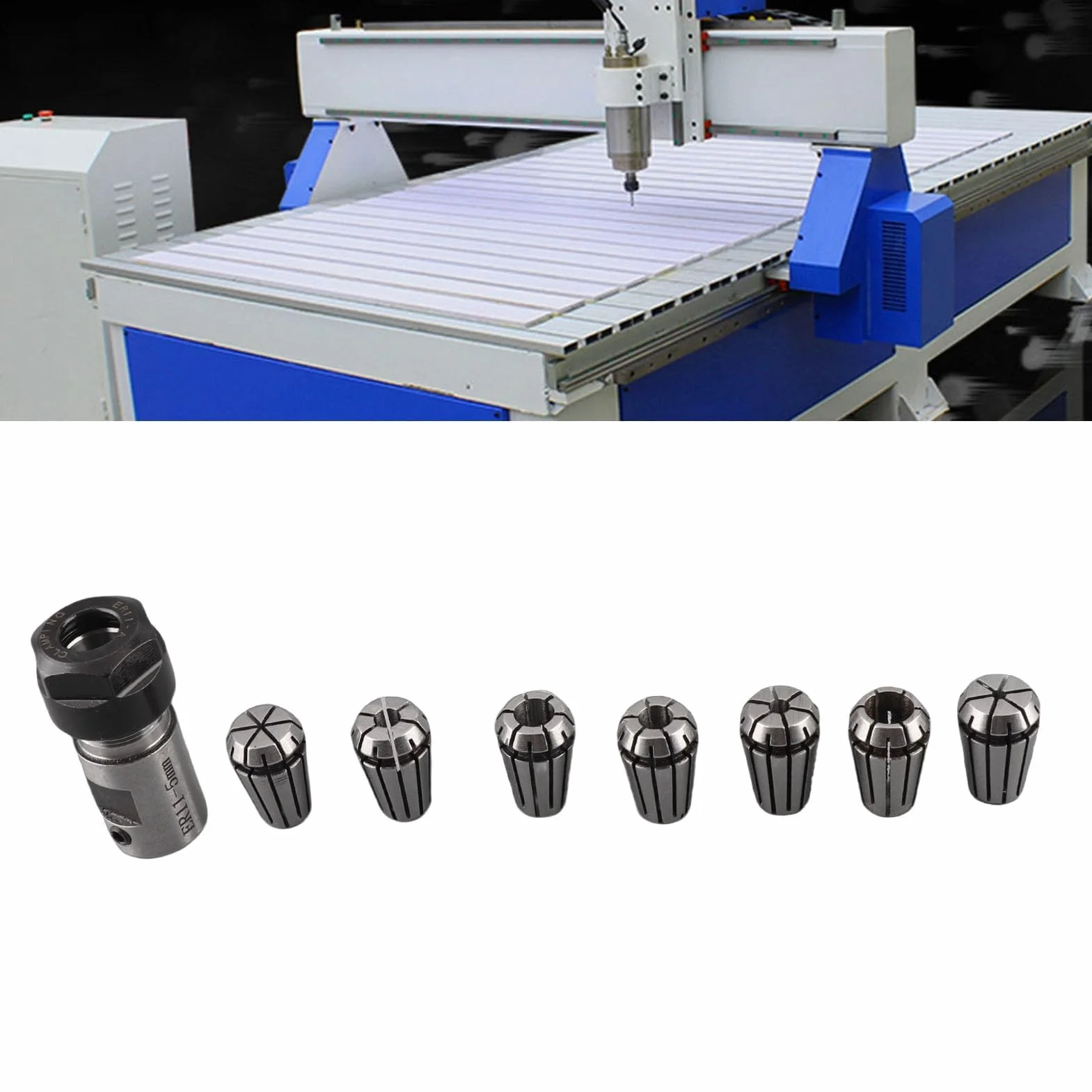 Duokon ER11 Set di Collet 5mm Supporto Albero Motore Prolunga Asta di Fresatura Tornio Strumento per Macchina CNC