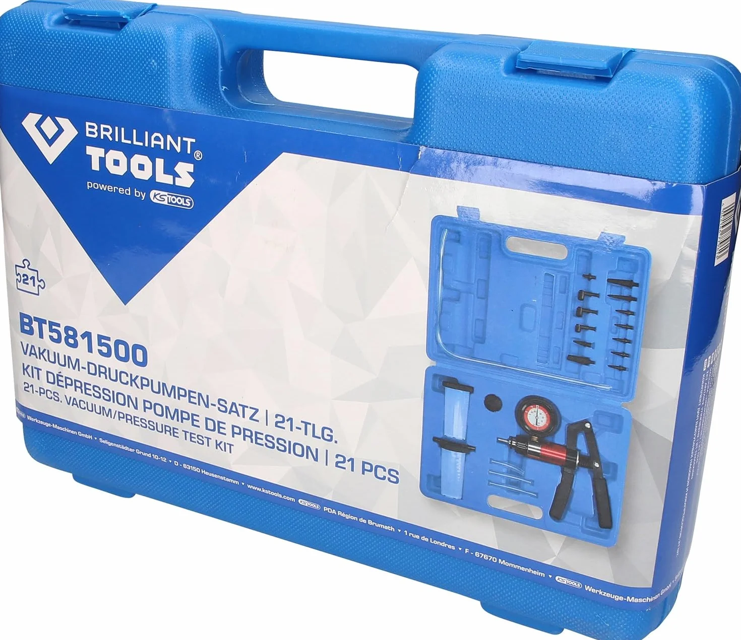 BRILLIANT TOOLS BT581500 Kit pompe di aspirazione, 21 pz
