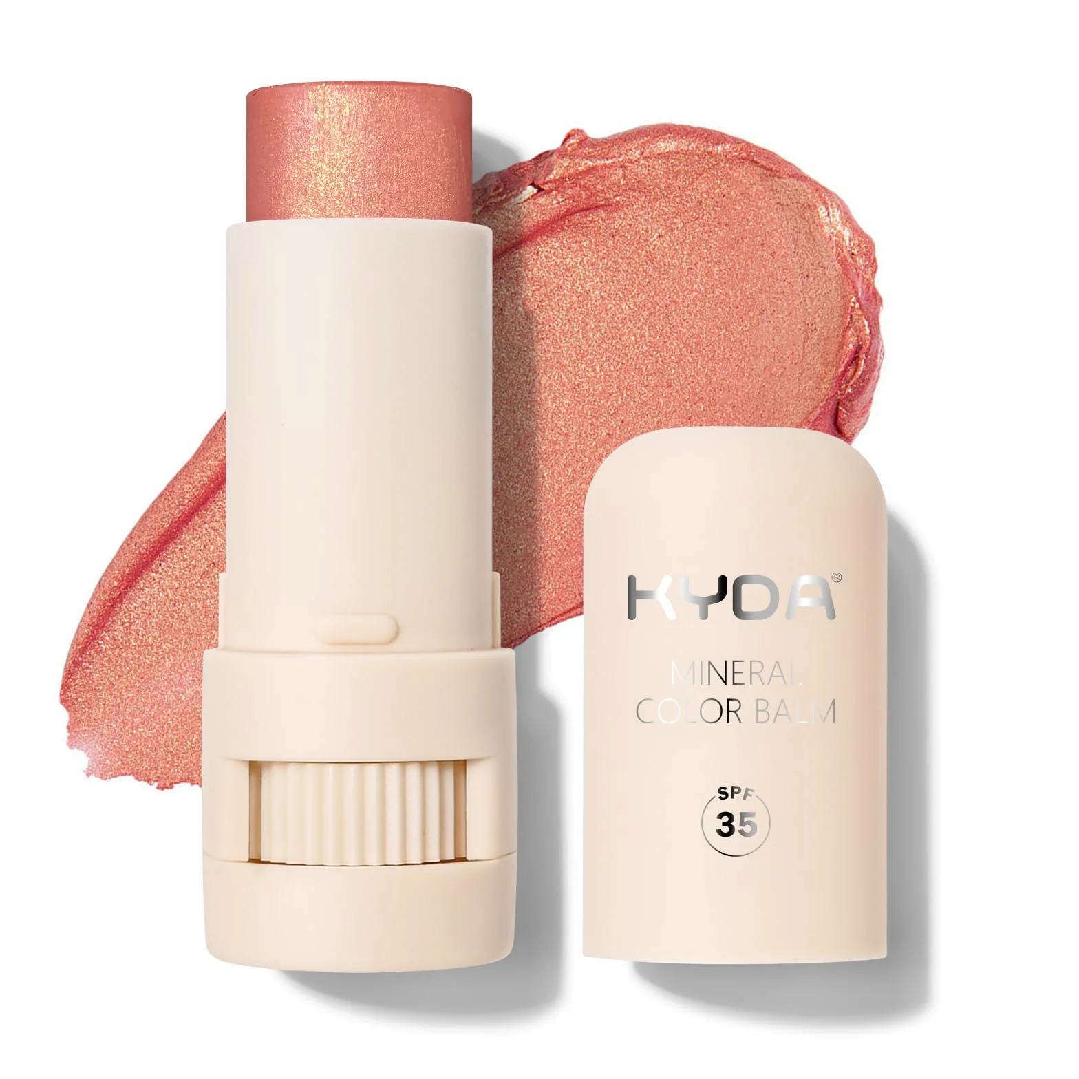 KYDA Mineral Color Balm, SPF 35, Creamy Blendable Color per labbra e guance, formulazione leggera, multiuso trucco GUAVA