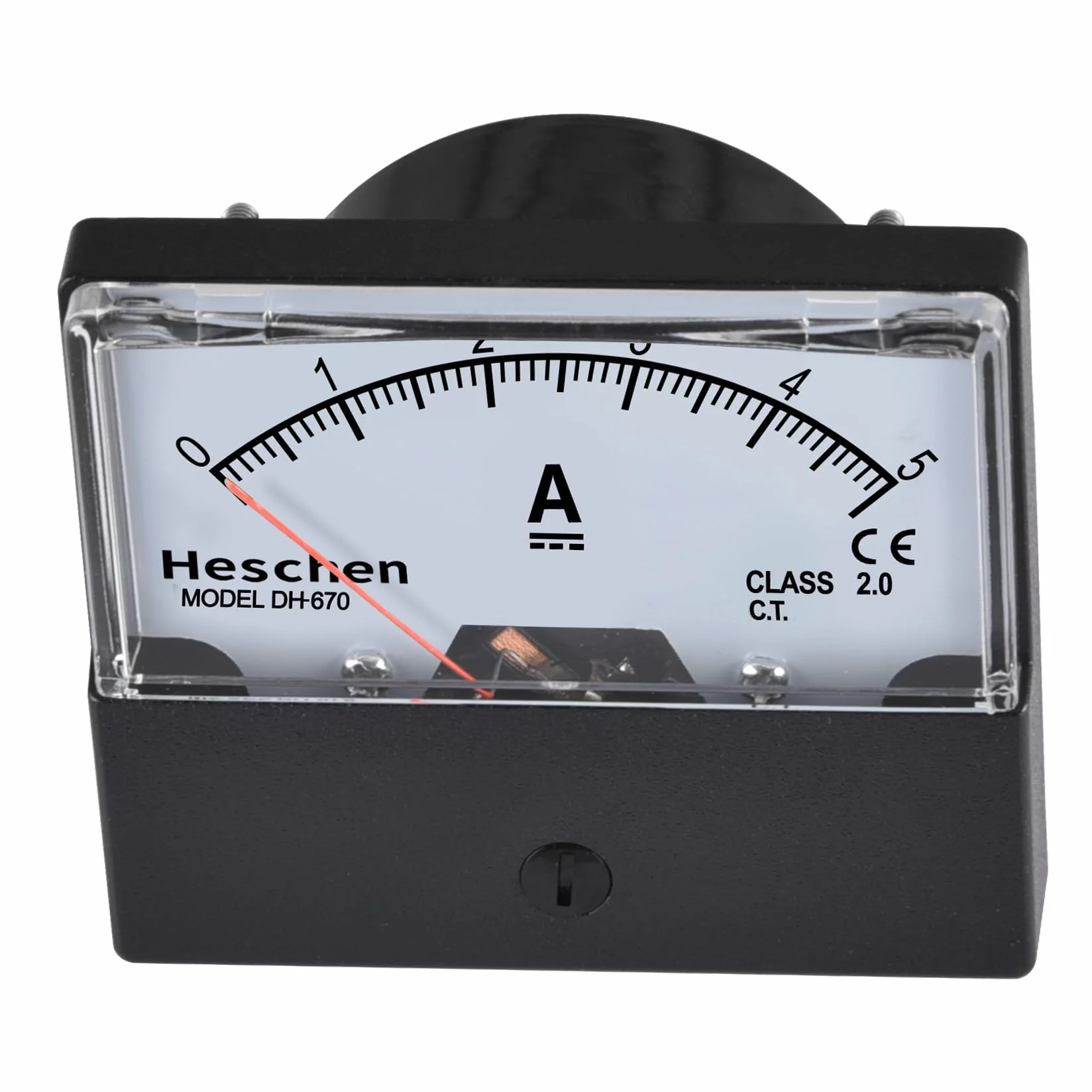 Heschen DH-670 Amperometro DC 0-5A Classe 2.0 Misuratore di Corrente a Pannello Rettangolare