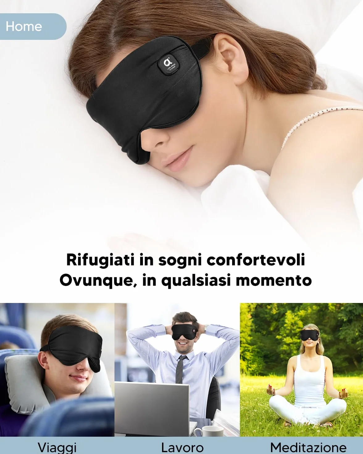arboleaf Maschera Occhi Riscaldante, 3 Livelli di Maschera Termica per Occhi Secchi e Blefarite, Ricaricabile USB-C con Batteria da 1000mAh, Mascherina per Dormire Oscurante, Lavabile e Portatile