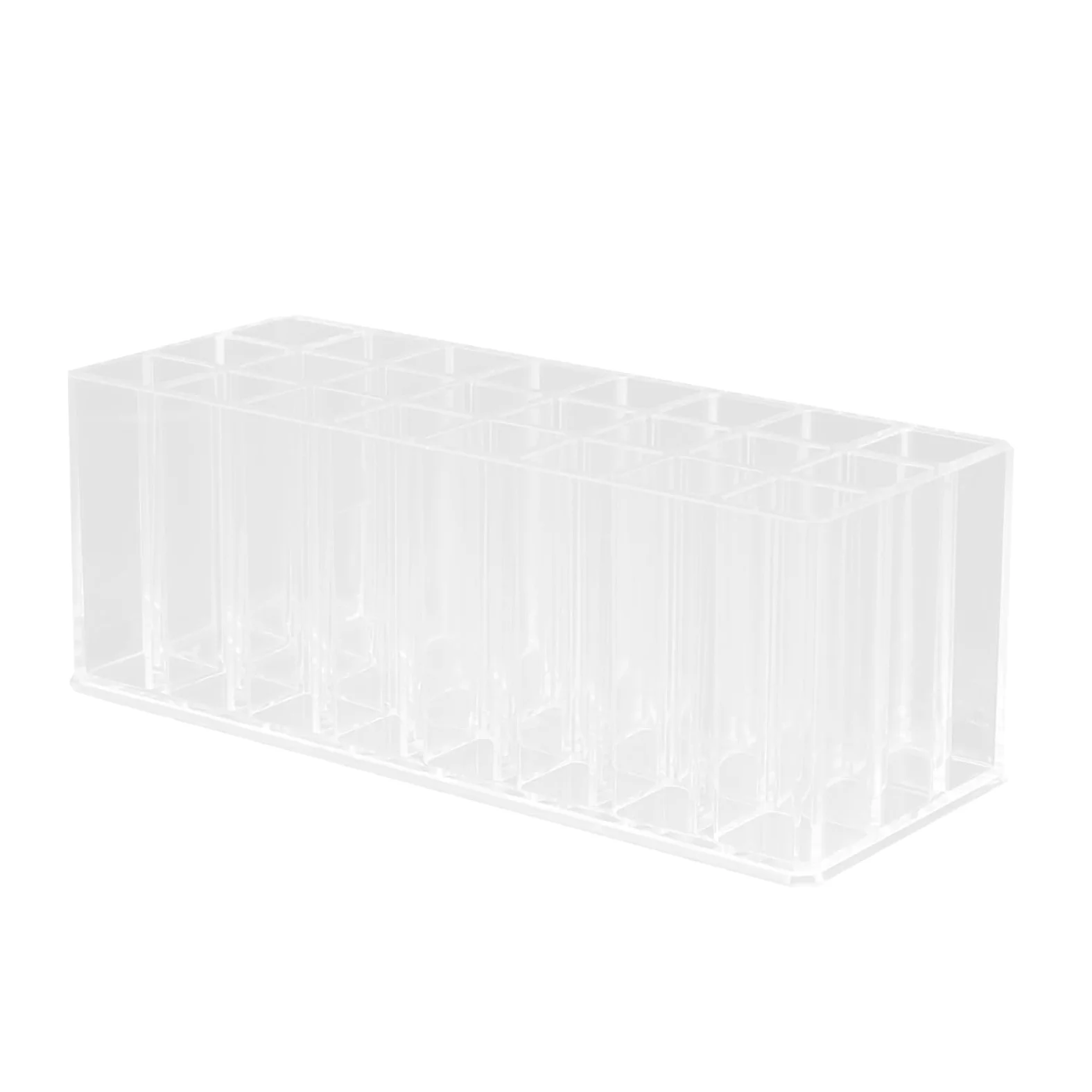 ULTECHNOVO Porta Rossetti Acrilico Trasparente 24 Scomparti Organizer Trucco Verticale Contenitore Pennelli Sopracciglia Espositore Cosmetici Da Scrivania Per Camera Da Letto e Bagno