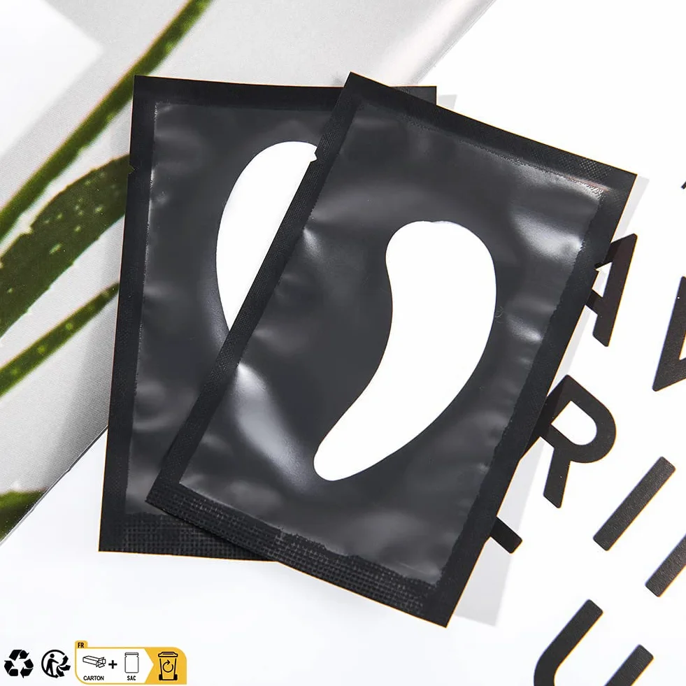 50 paia Cerotti per Estensioni Ciglia Eyelash Pads Ciglia Pads Patch per Estensioni delle Ciglia Patch per Ciglia Eye Patches for Eyelash Extension(Willowleaves Black)