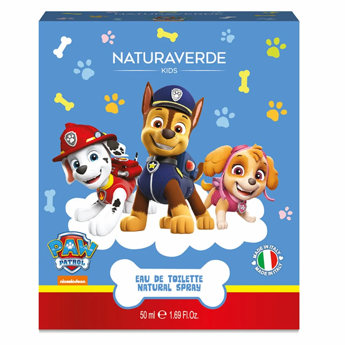 Naturaverde | Kids - Paw Patrol - Eau de Toilette Spray per Bambini, Profumo Piacevole sulla Pelle, Contiene Alcool, Natural Spray, 50ml