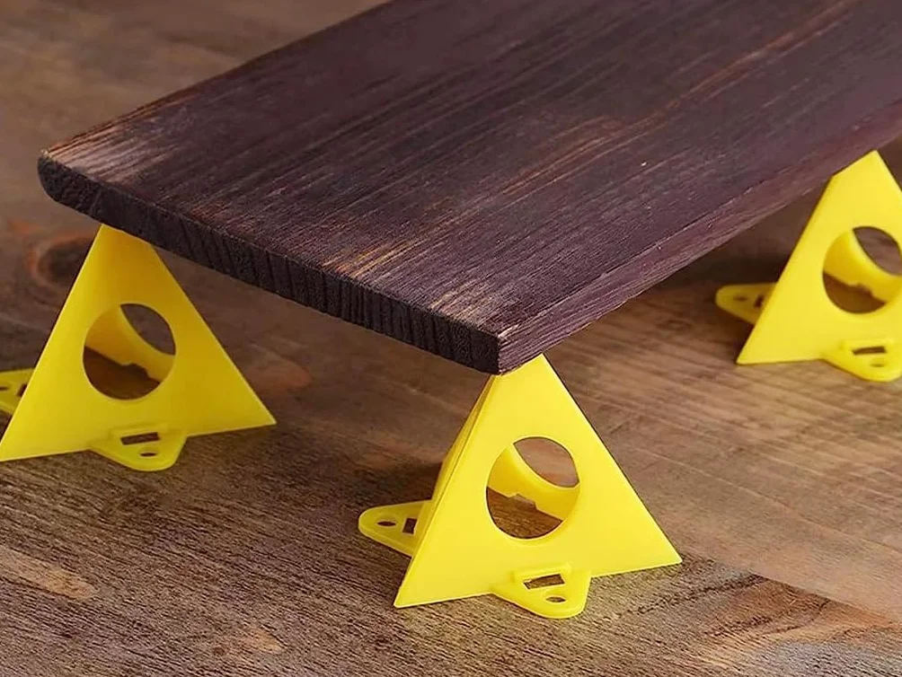 Piramide Stand 40 Pezzi Pittura Supporto Piramide Triangle Stands Giallo