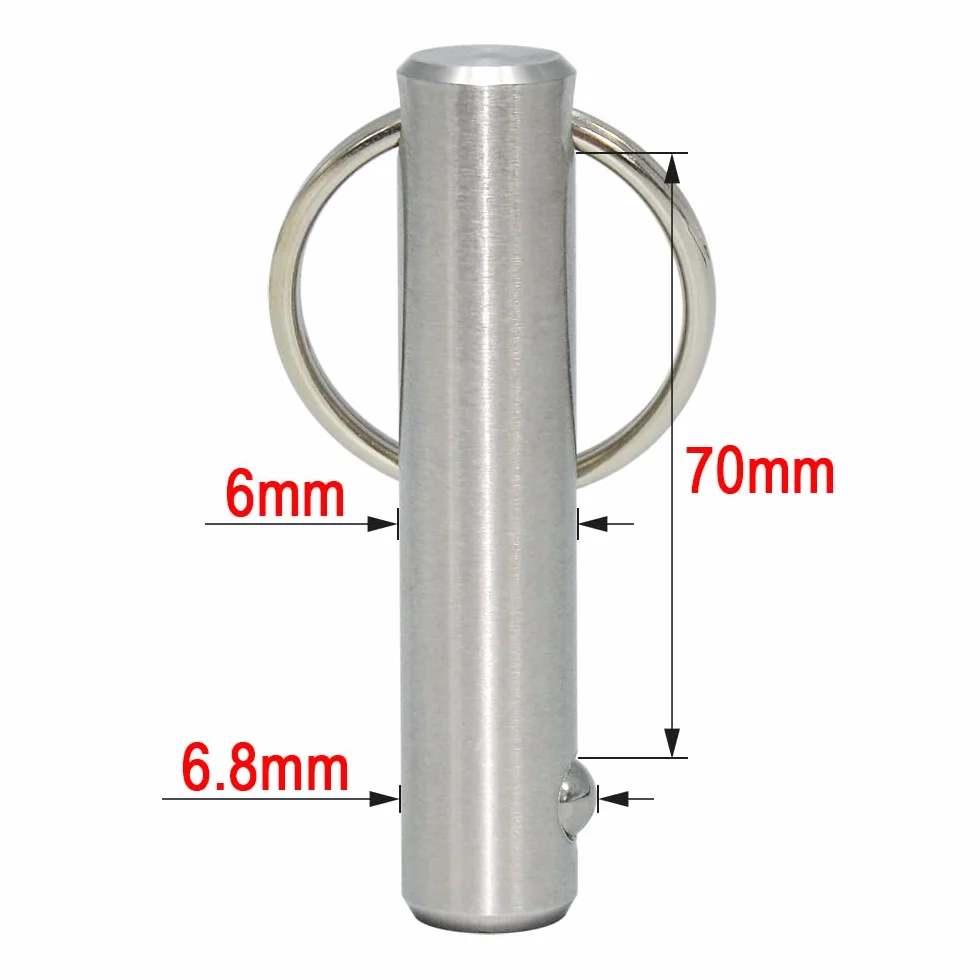 Perni autobloccanti a sfere acciaio inox M6 L70 mm