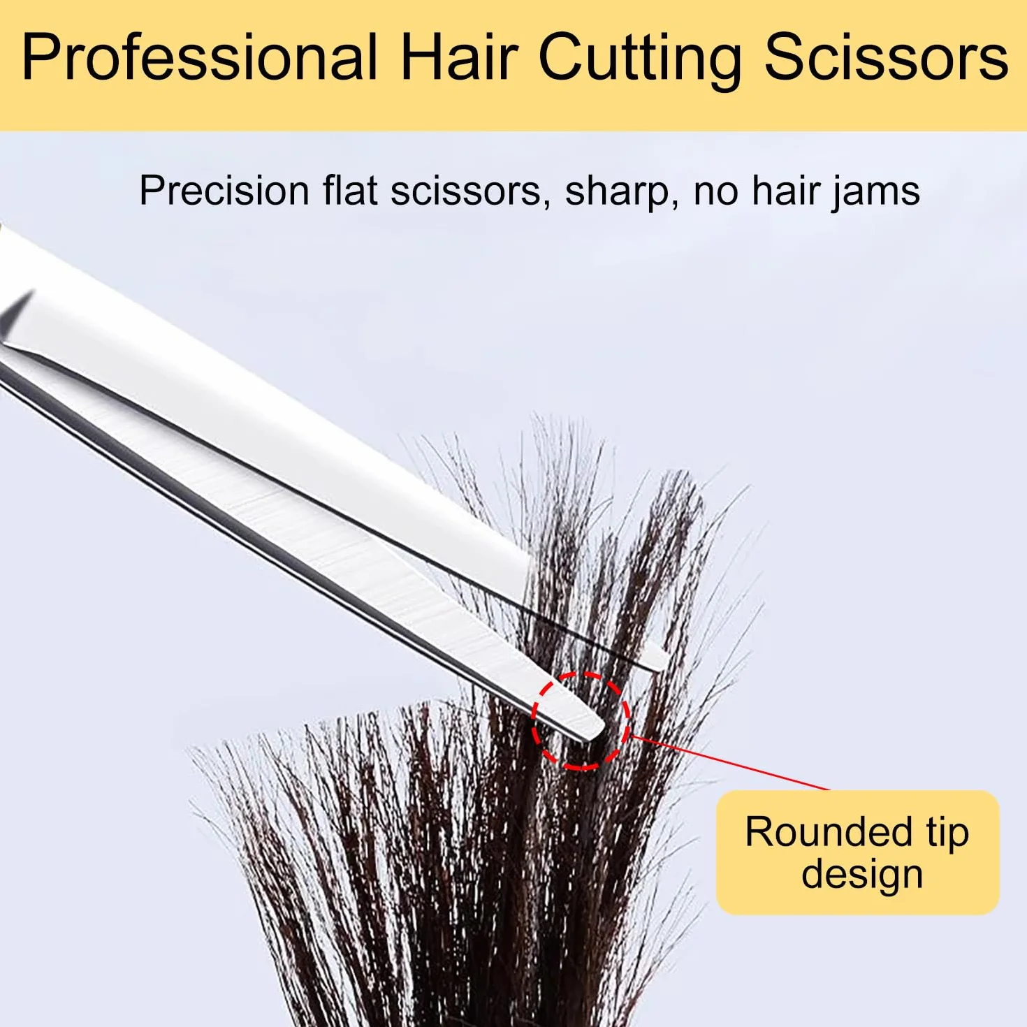 Forbici Parrucchiere Professionali, Premium Forbice Capelli Con Pettine E Caso, Parrucchieri Barbieri Donna, Uomo, Bambino (15.5cm)