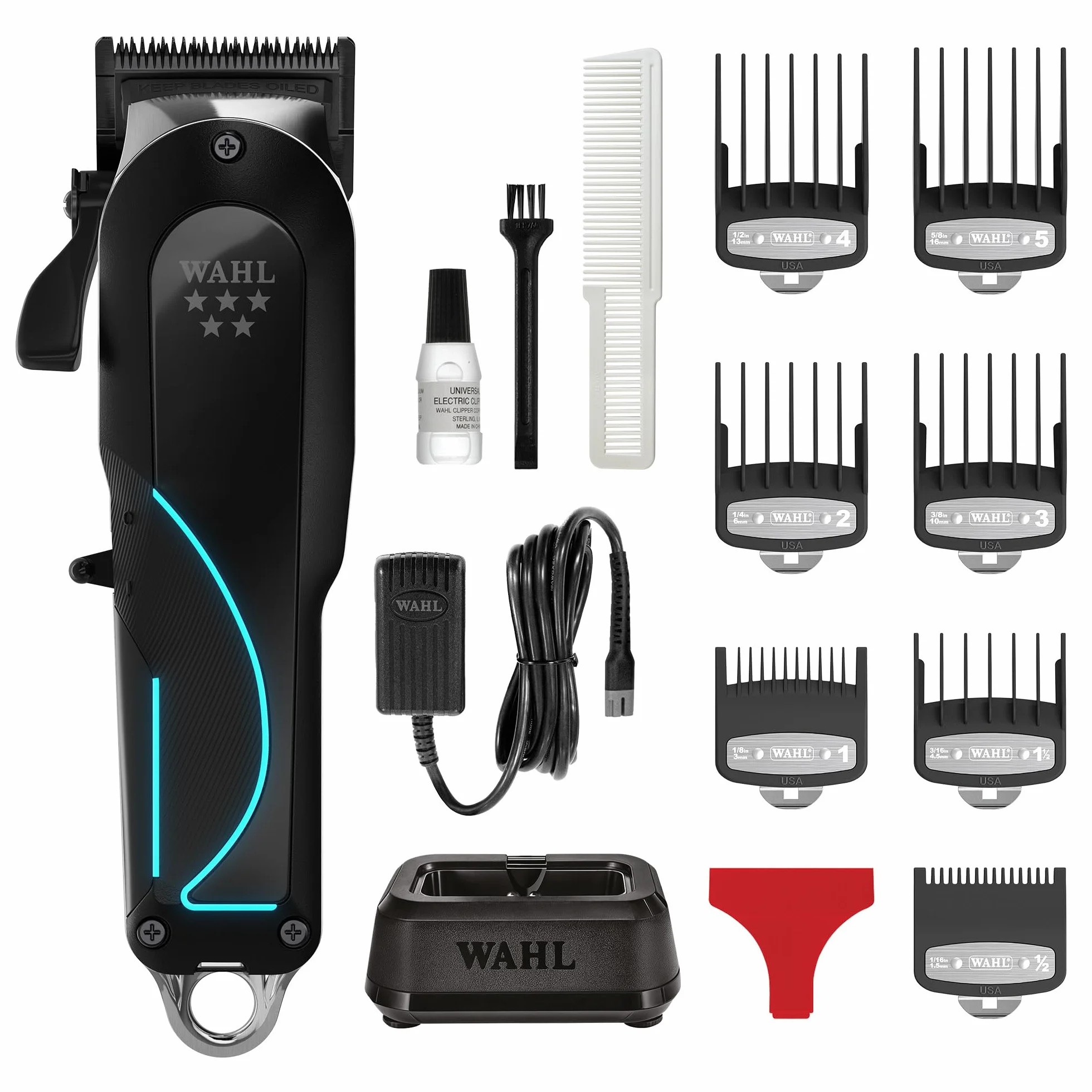 Wahl Senior 2.0 - Tosatrice Professionale Cordless - Tosatrice da Barbiere per Sfumature, Motore Adaptive Speed Control, Lama DLC, 2,5 Ore di Autonomia, Base di Ricarica