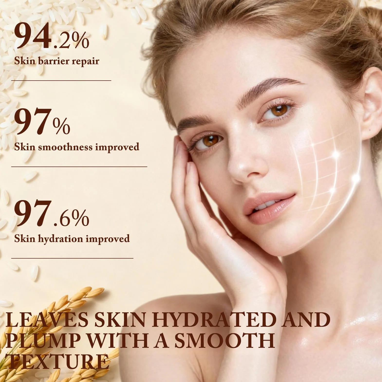 Riso Kit Skincare Viso Completo, 11 Pezzi Riso Set Skincare, Skin Care Coreana Set Completo con Detergente, Maschera, Maschera, Rice Toner, Contorno Occhi, Idrata e Nutre, Lasciando la Pelle Radiosa