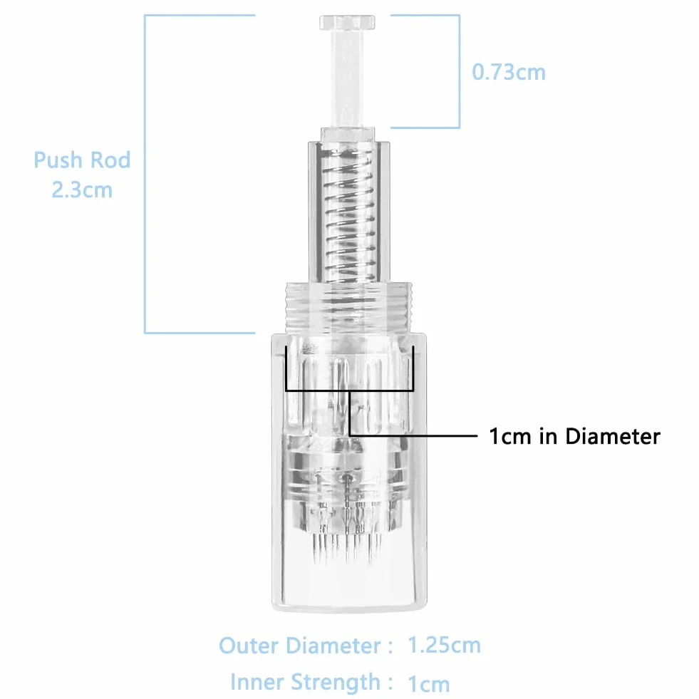LOPHE Microneedling, 12 Pezzi Micro Aghi Penna Derma Micro Needling, Microneedle Nano Aghi con Regolabili su Porta Filettata, Aghi da Cartucce Microaghi per Derma Pen(#36pin)