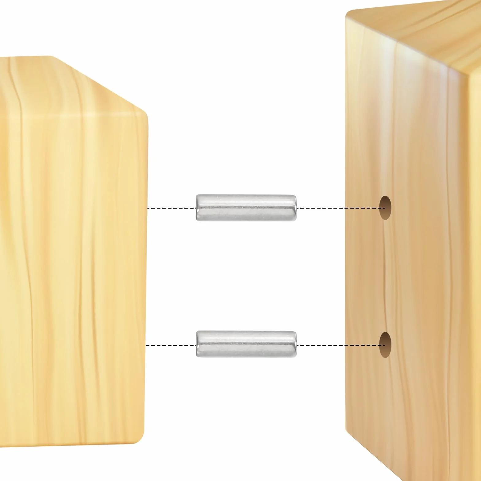 PATIKIL 50pz Tasselli in 304 Acciaio Inox 3 x 10mm, Spina Centraggio Perni Metallo Cilindrica per Mensole