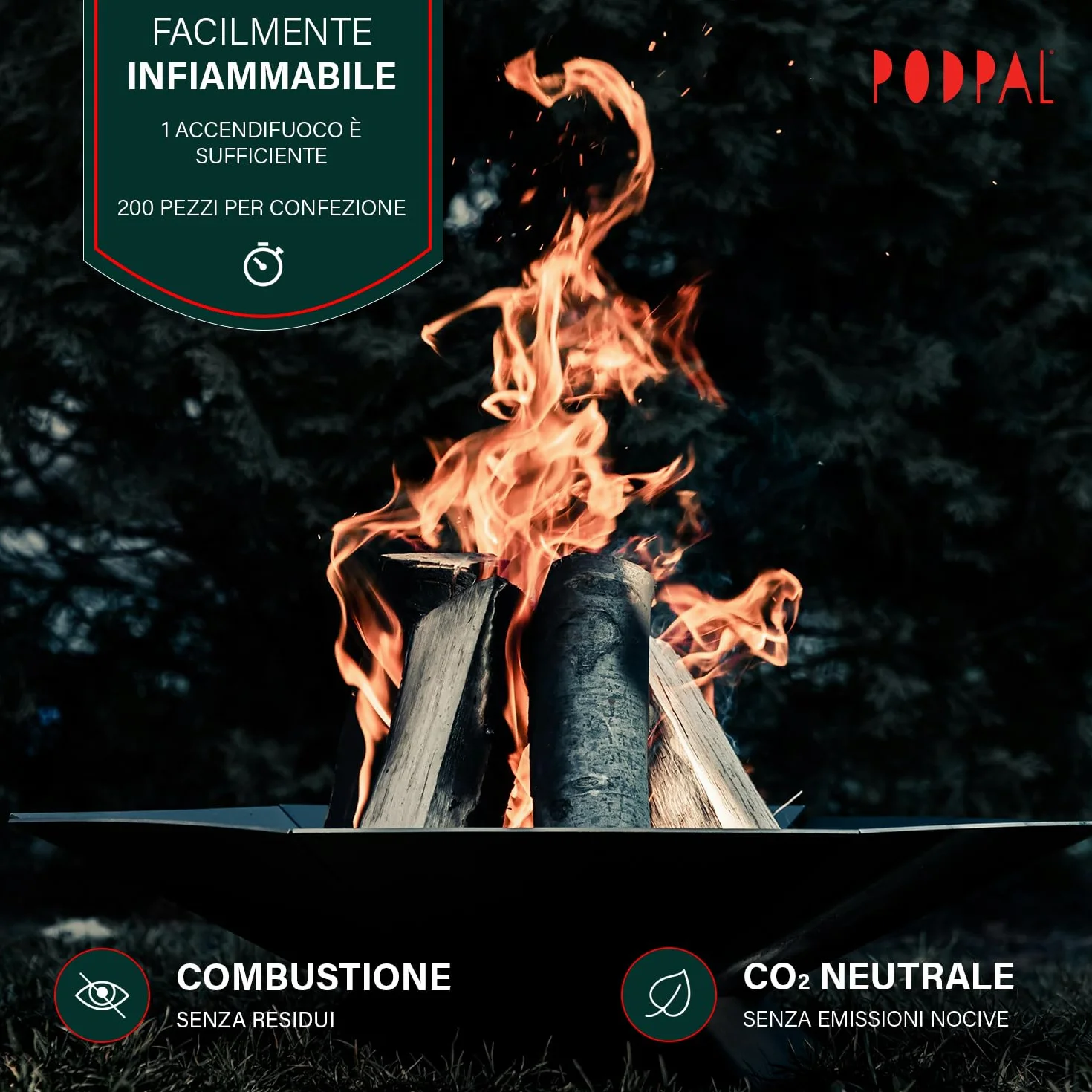 Legnetti Accendifuoco Ecologici 2kg 200 Pezzi Lana di Legno e Cera per Camino Stufa Barbecue