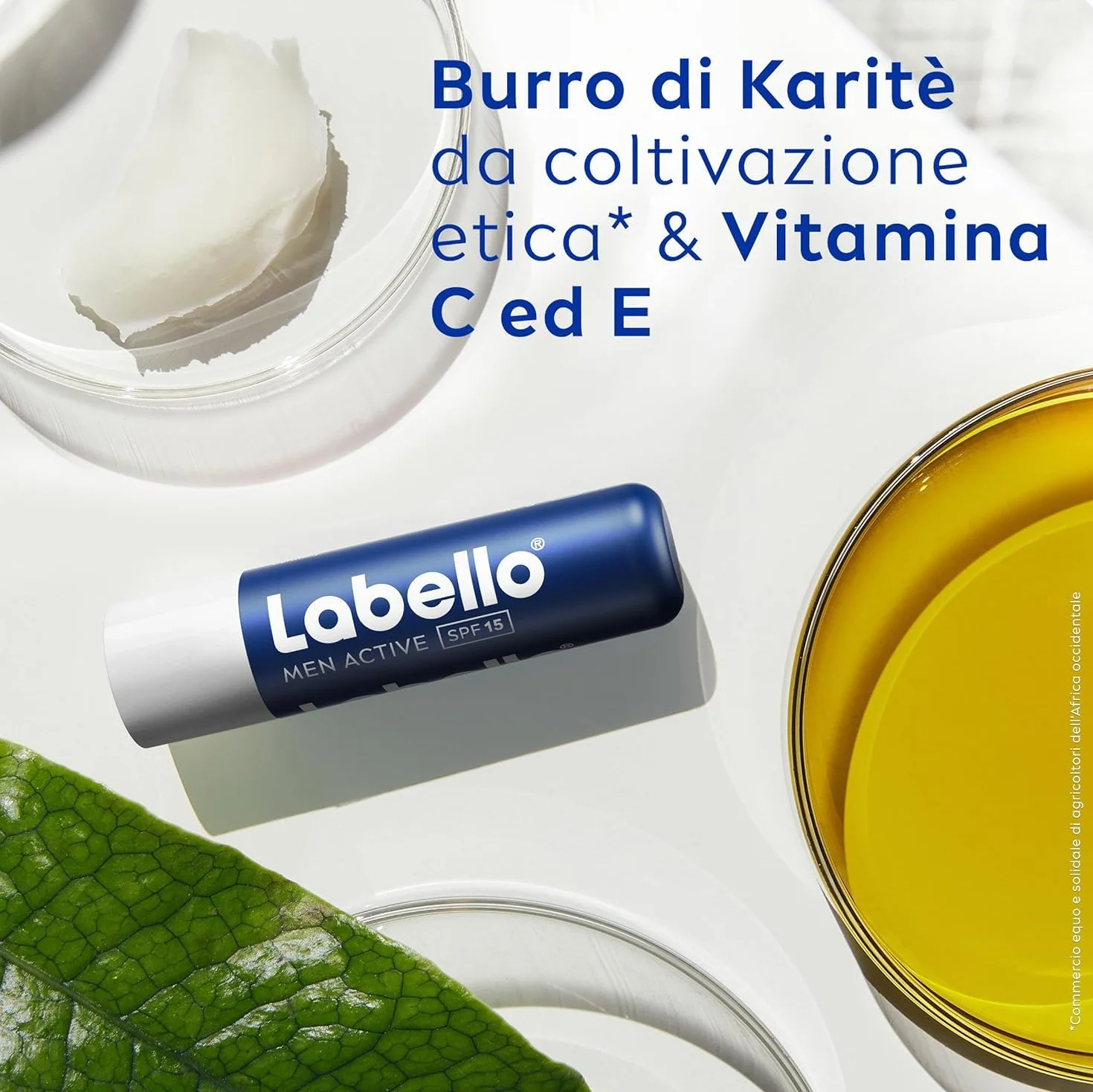Labello Active For Men Balsamo labbra SPF15 4.8 g burro di karité